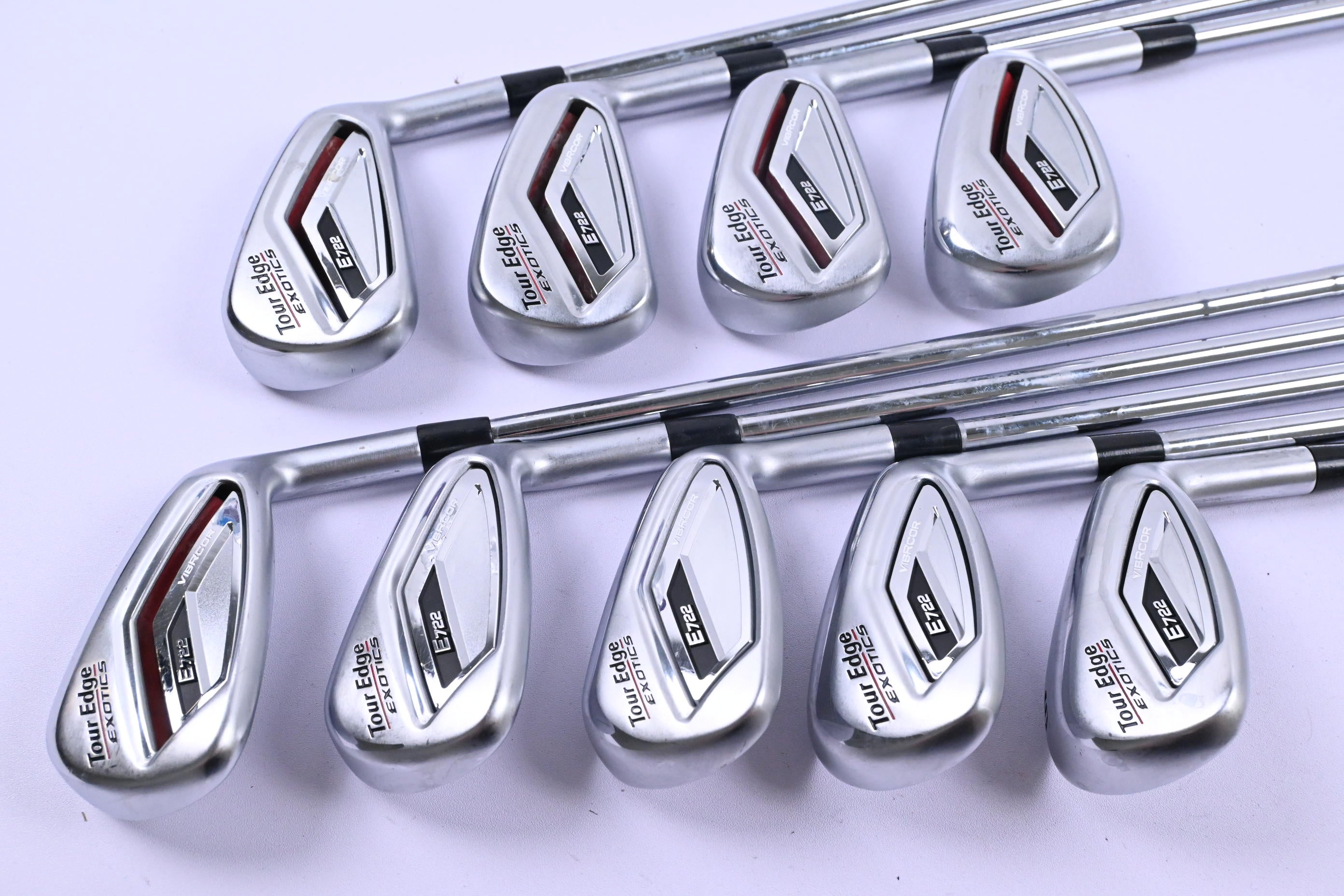 Tour Edge E722 Irons / 5-PW+GW+AW+SW / Regular Flex XP 85 R300 Shafts