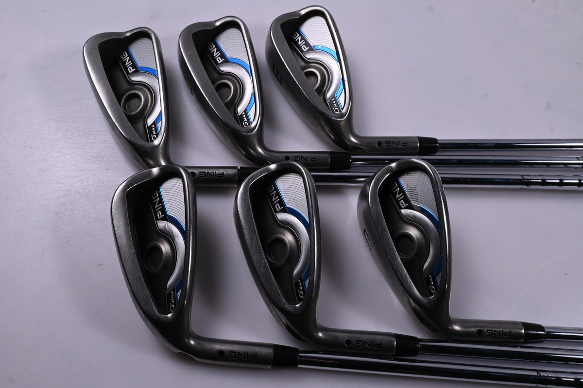 Left Hand Ping GMax Irons / 6-PW+SW / Black Dot / Stiff Flex XP 95 S300 Shafts