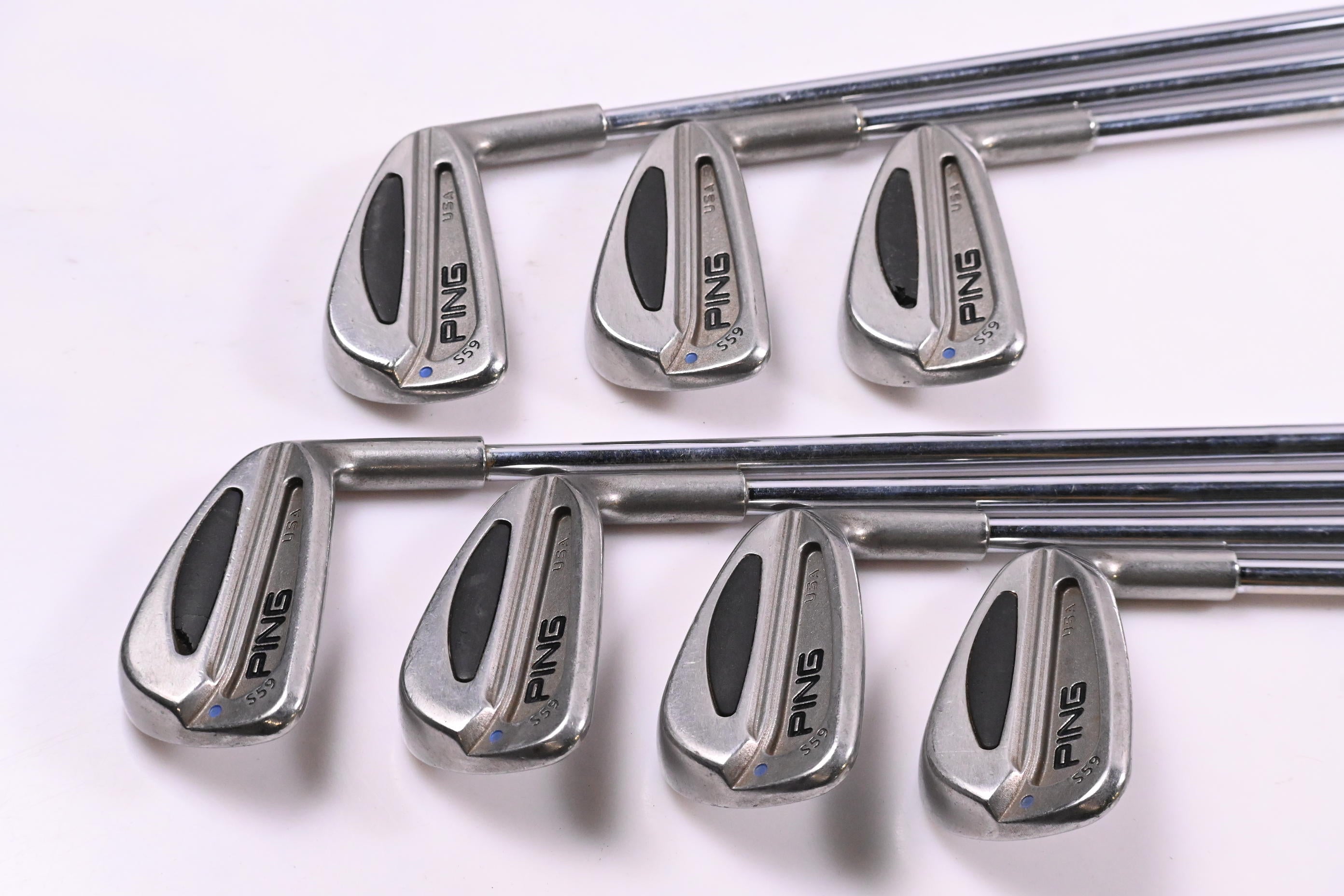 Ping S59 Irons / 3-9i / Blue Dot / Stiff Flex Ping Steel Shafts