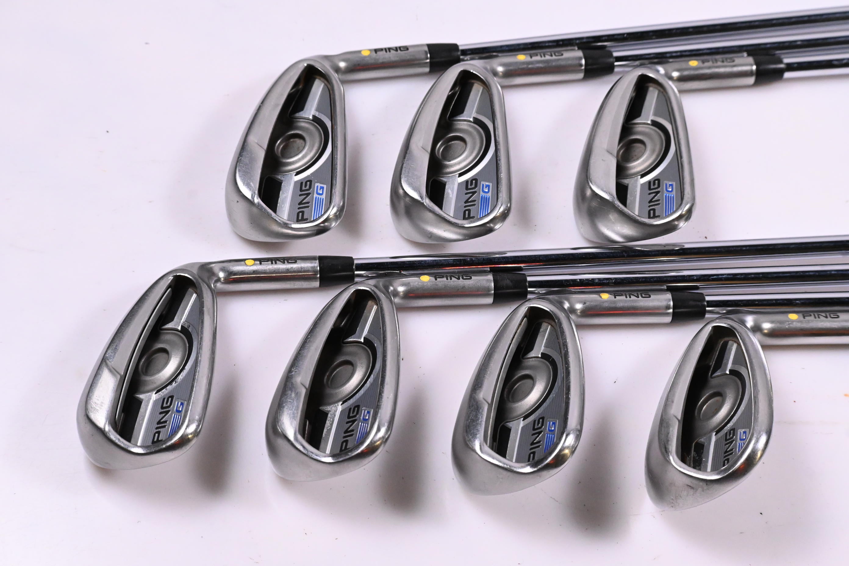 Ping G Series Irons / 5-PW+SW / Yellow Dot / Regular Flex Ping AWT 2.0 Shafts
