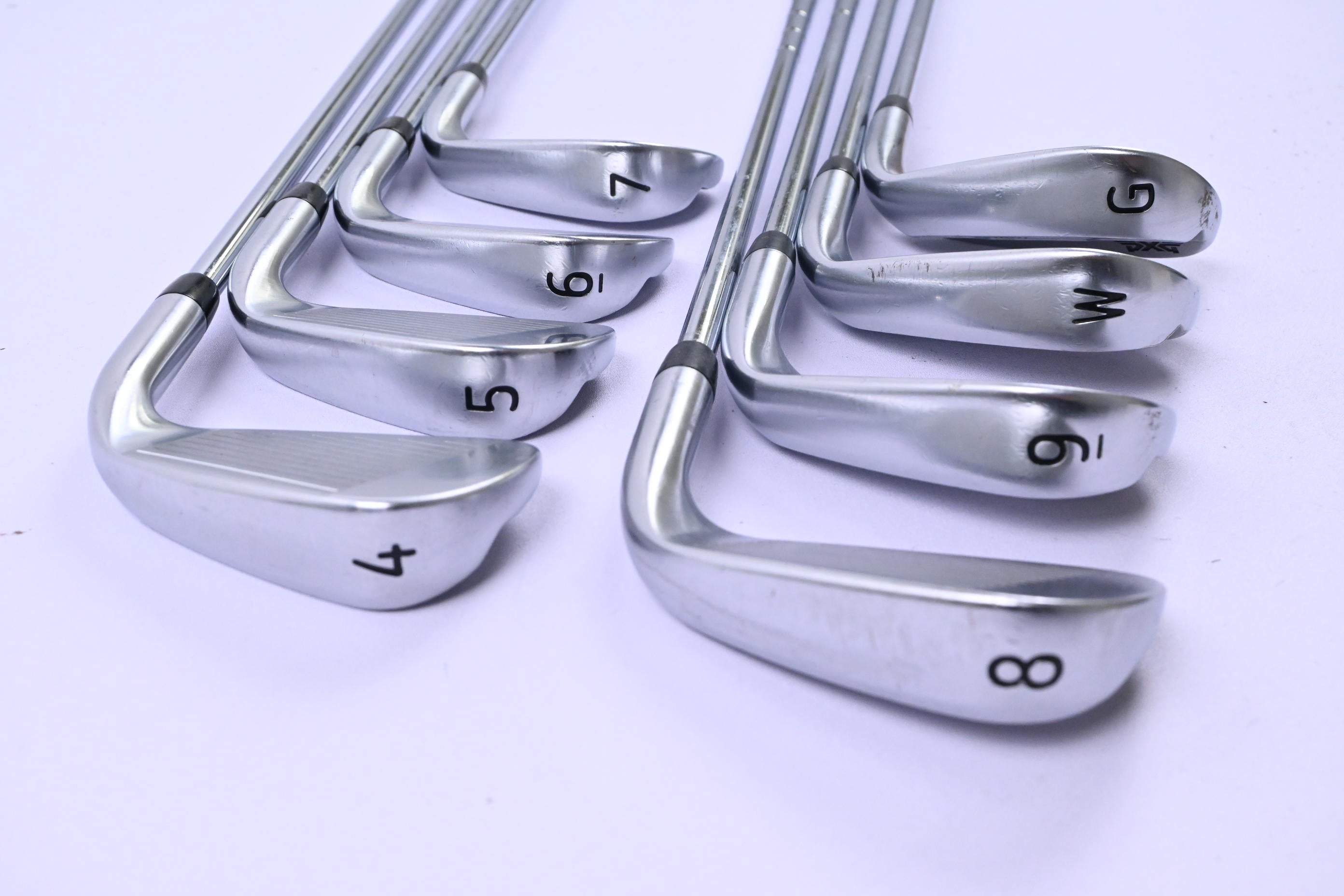Left Hand PXG 0211 DC Irons / 4-PW+GW / Regular Flex Elevate 95 Shafts