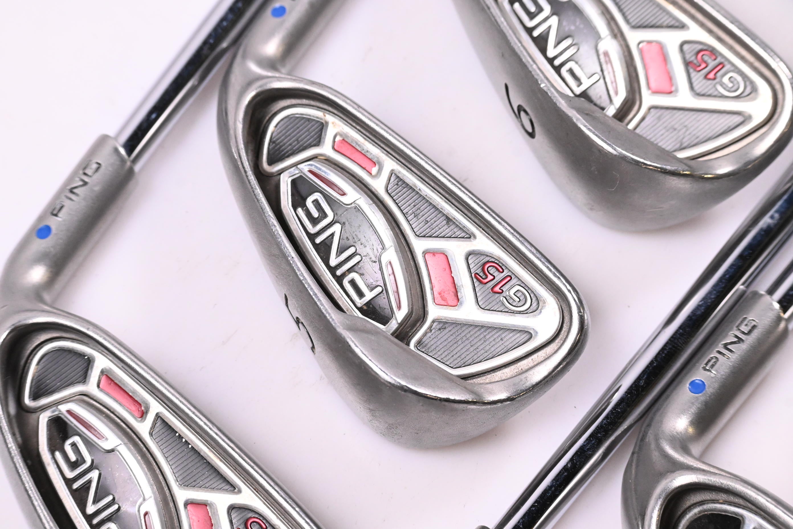 Ping G15 Irons / 4-PW+SW / Blue Dot / Regular Flex Ping AWT Shafts