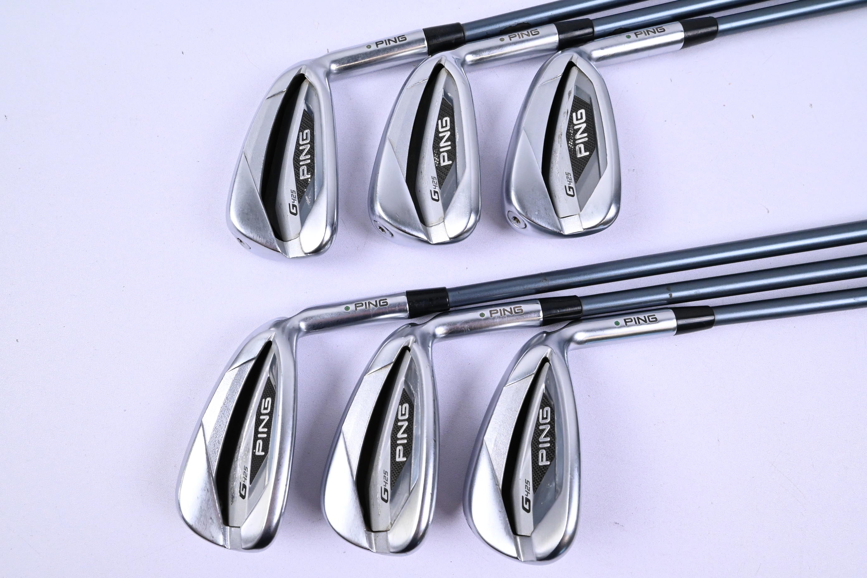 Ping G425 Irons / 6-PW+SW / Green Dot / Senior Flex Ping Alta CB Slate Shafts