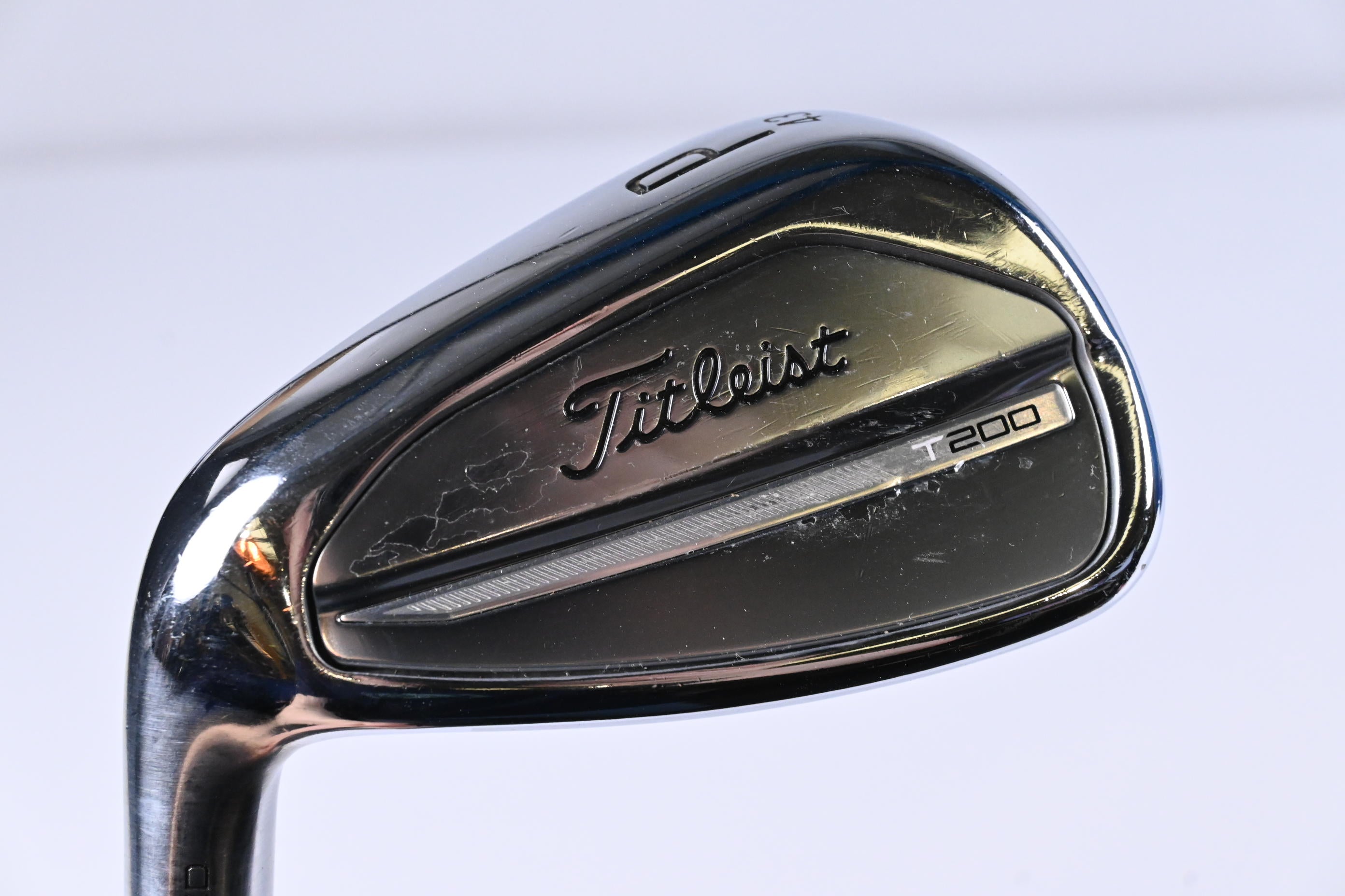 Left Hand Titleist T200 2023 Pitching Wedge / 43 Degree / Stiff Flex AMT Black