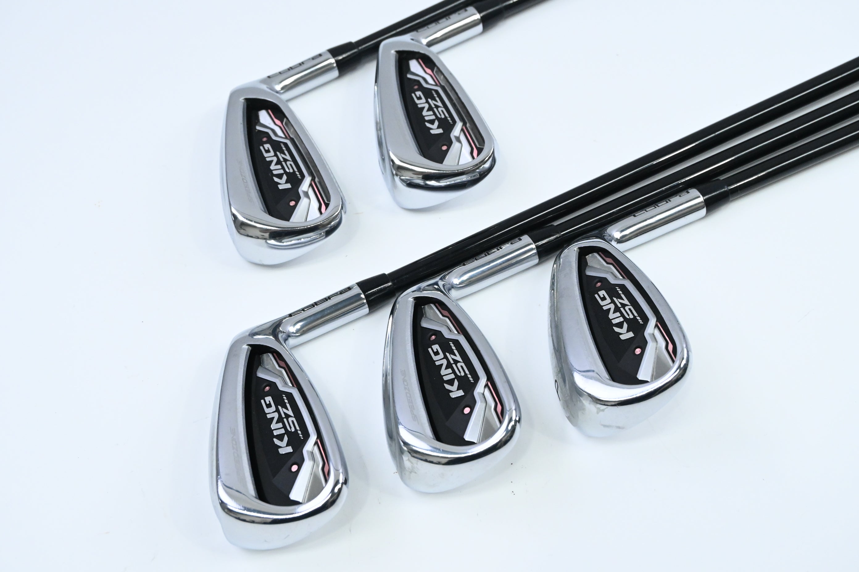 Ladies Cobra King Speedzone Irons / 6-PW / Ladies Flex Fujikura Atmos Pink 55