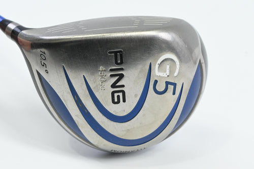 Left Hand Ping G5 Driver / 10.5 Degree / Regular Flex Grafalloy ProLaunch Blue