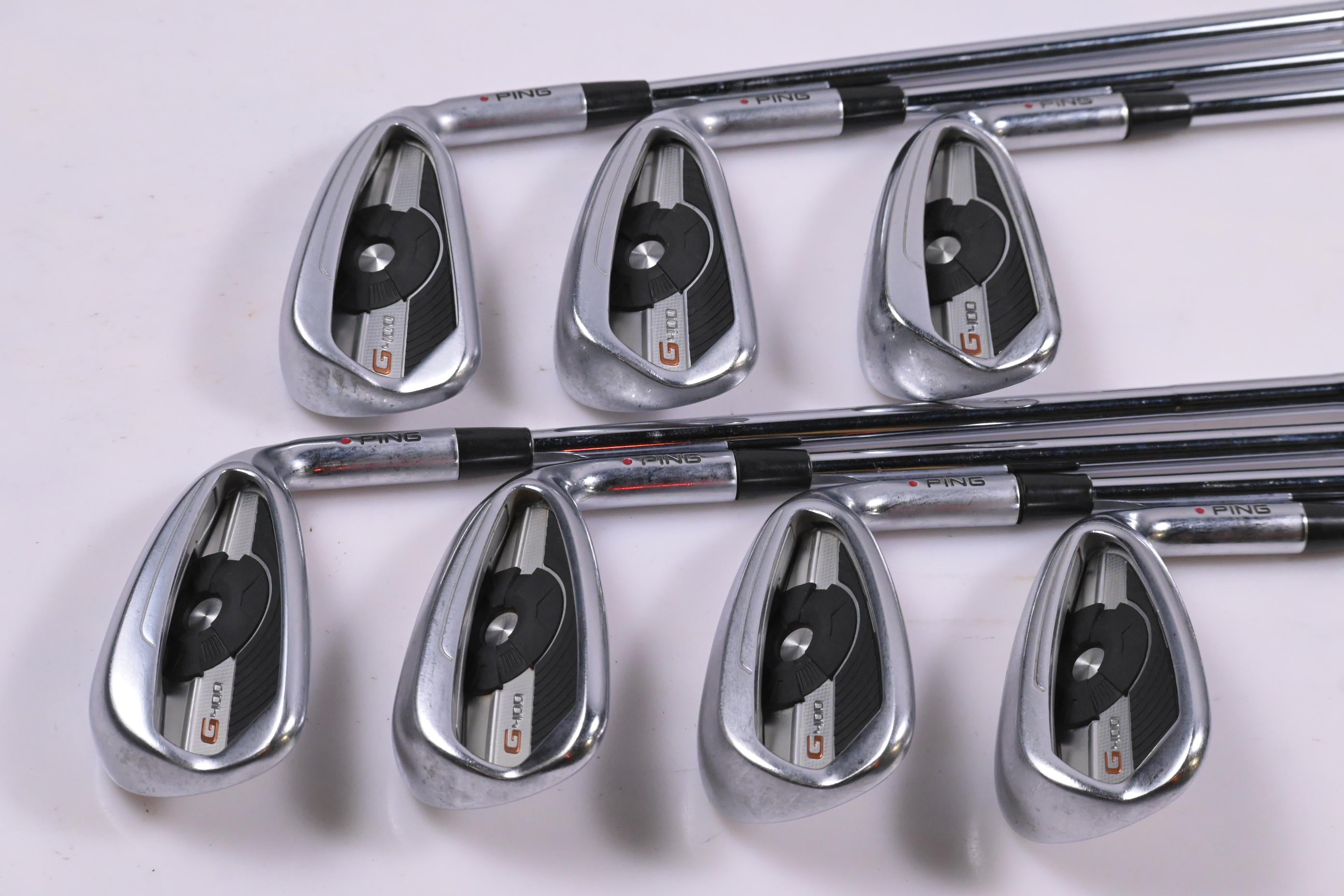 Ping G400 Irons / 5-PW+GW / Red Dot / Stiff Flex Steel Shafts