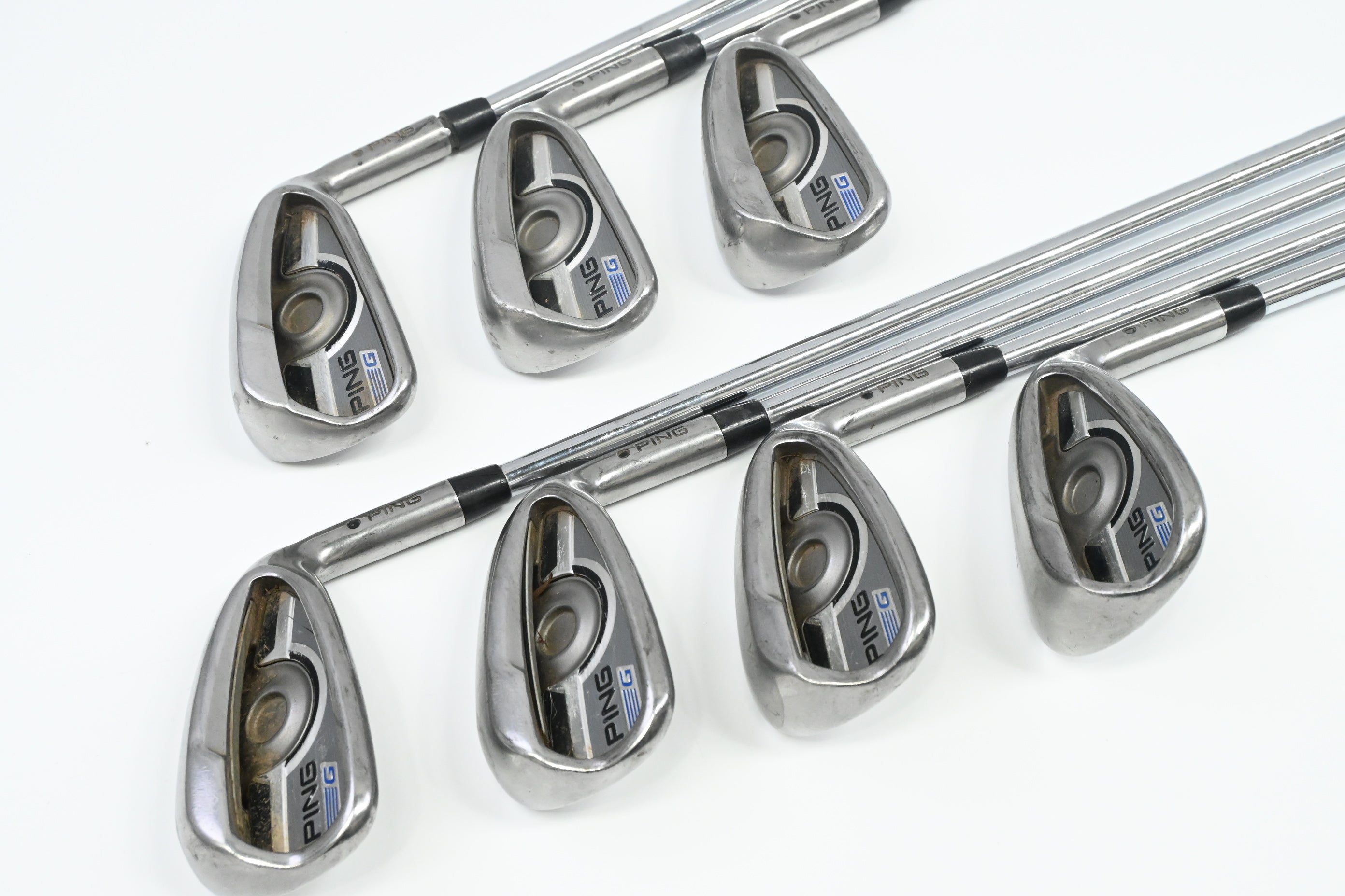 Ping G Series Irons / 5-PW+SW / Black Dot / Regular Flex Ping AWT 2.0 Shafts