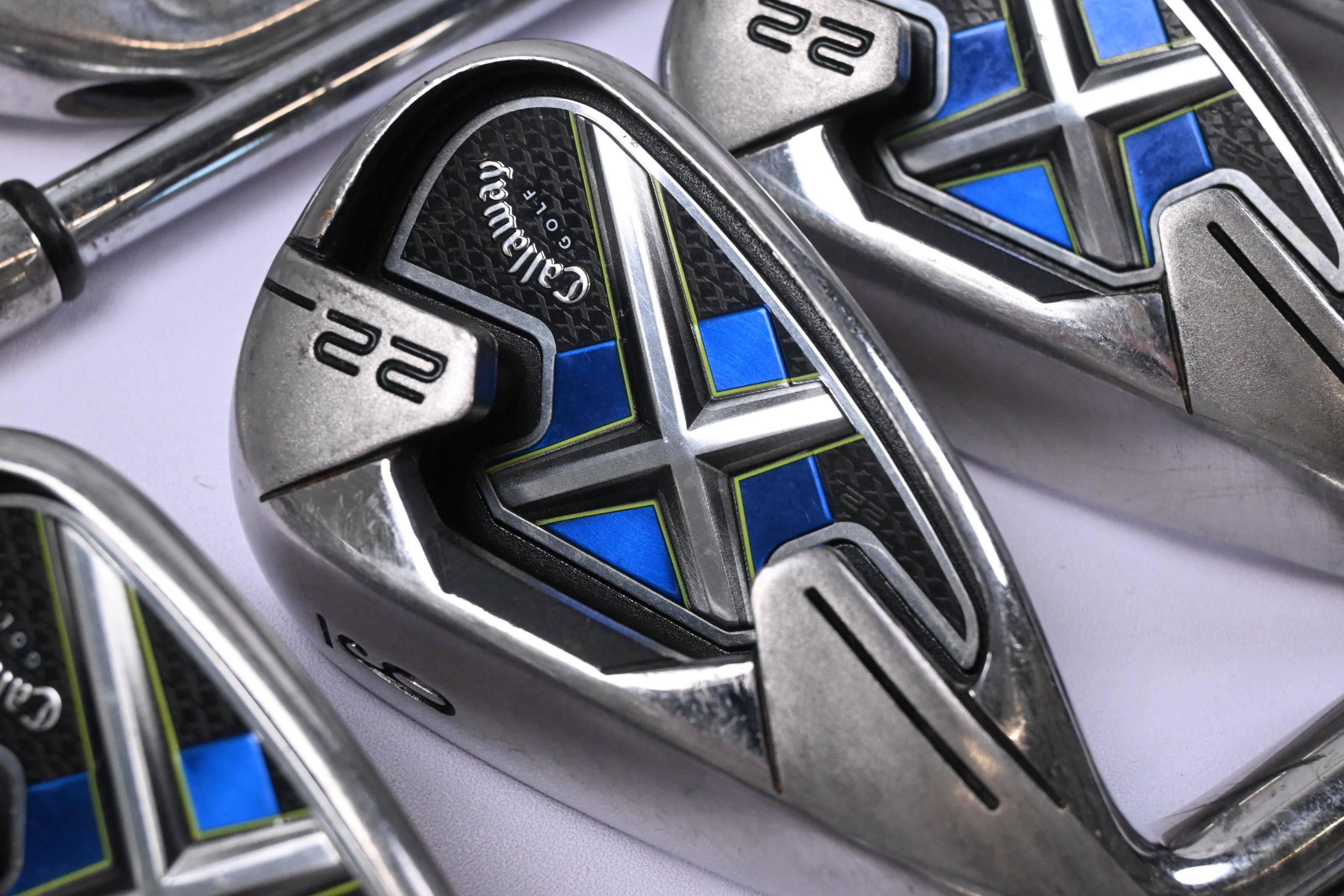 Left Hand Callaway X-22 Irons / 4-PW + SW / Uniflex Callway X-22 Shafts