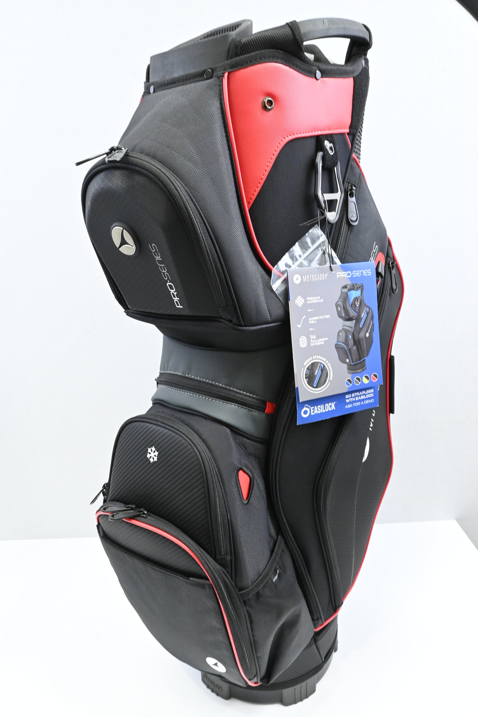 Motocaddy Pro Series Cart Bag / 14-Way / Black, Red