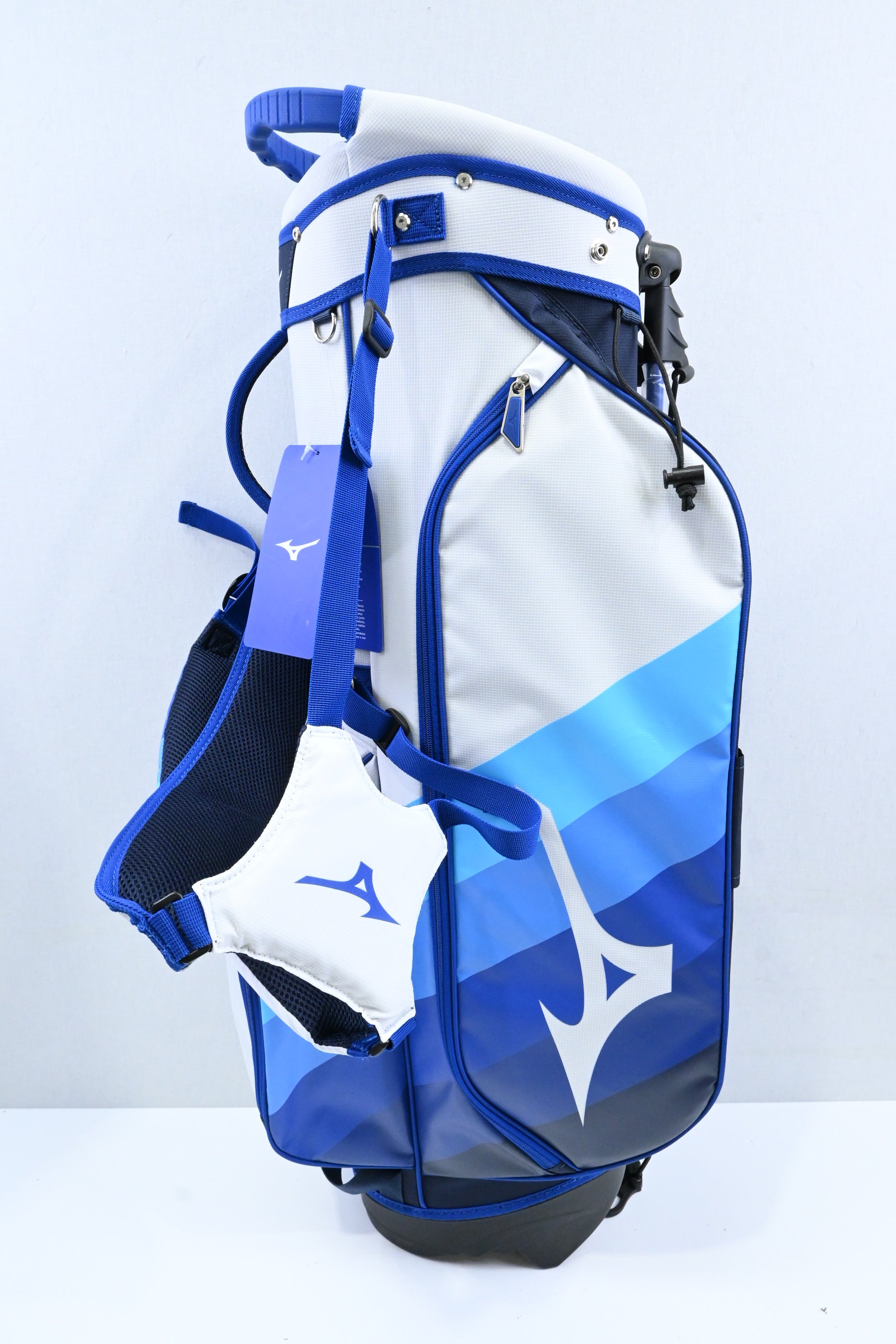 Mizuno Stand Bag / 4-Way / White, Blue