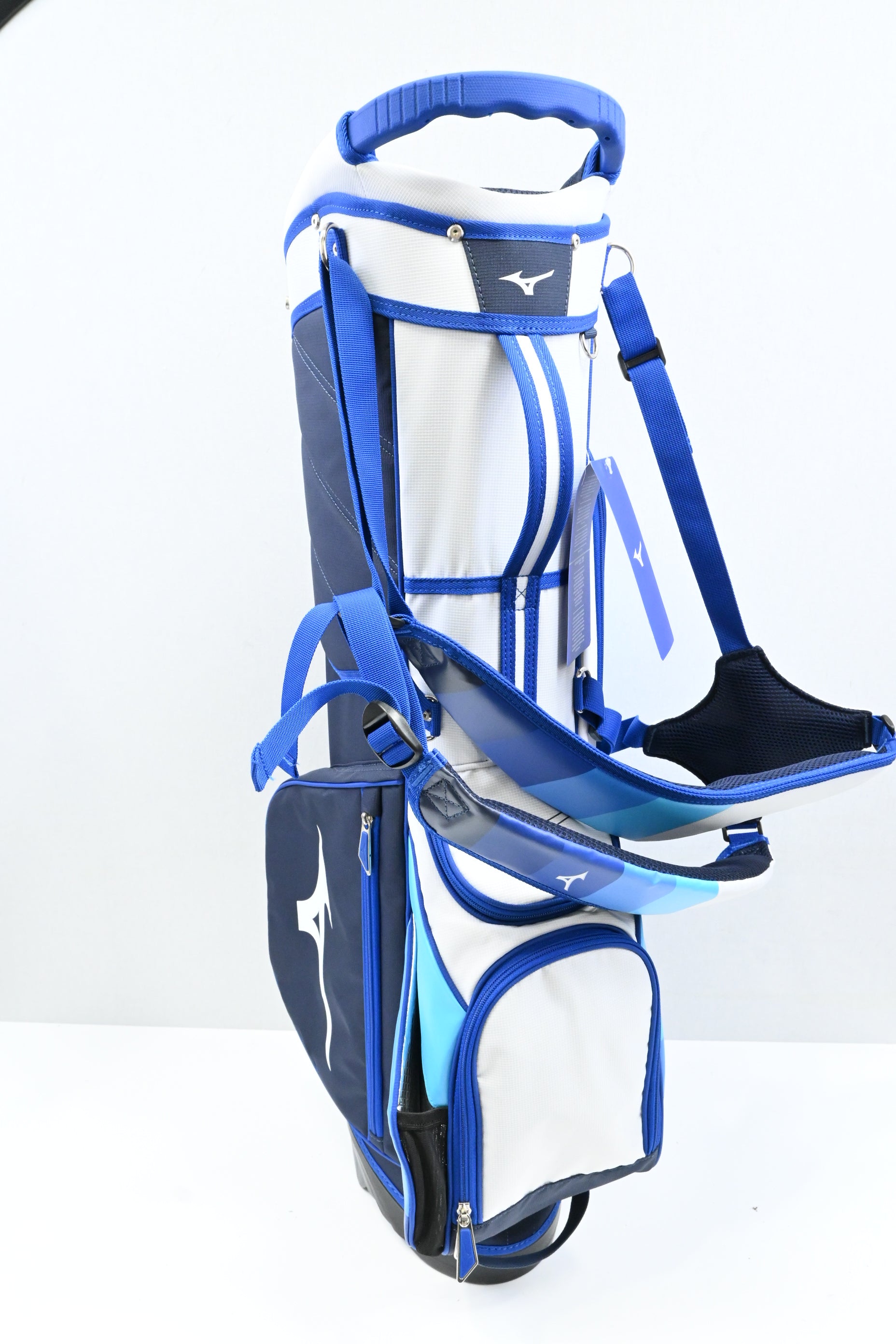 Mizuno Stand Bag / 4-Way / White, Blue