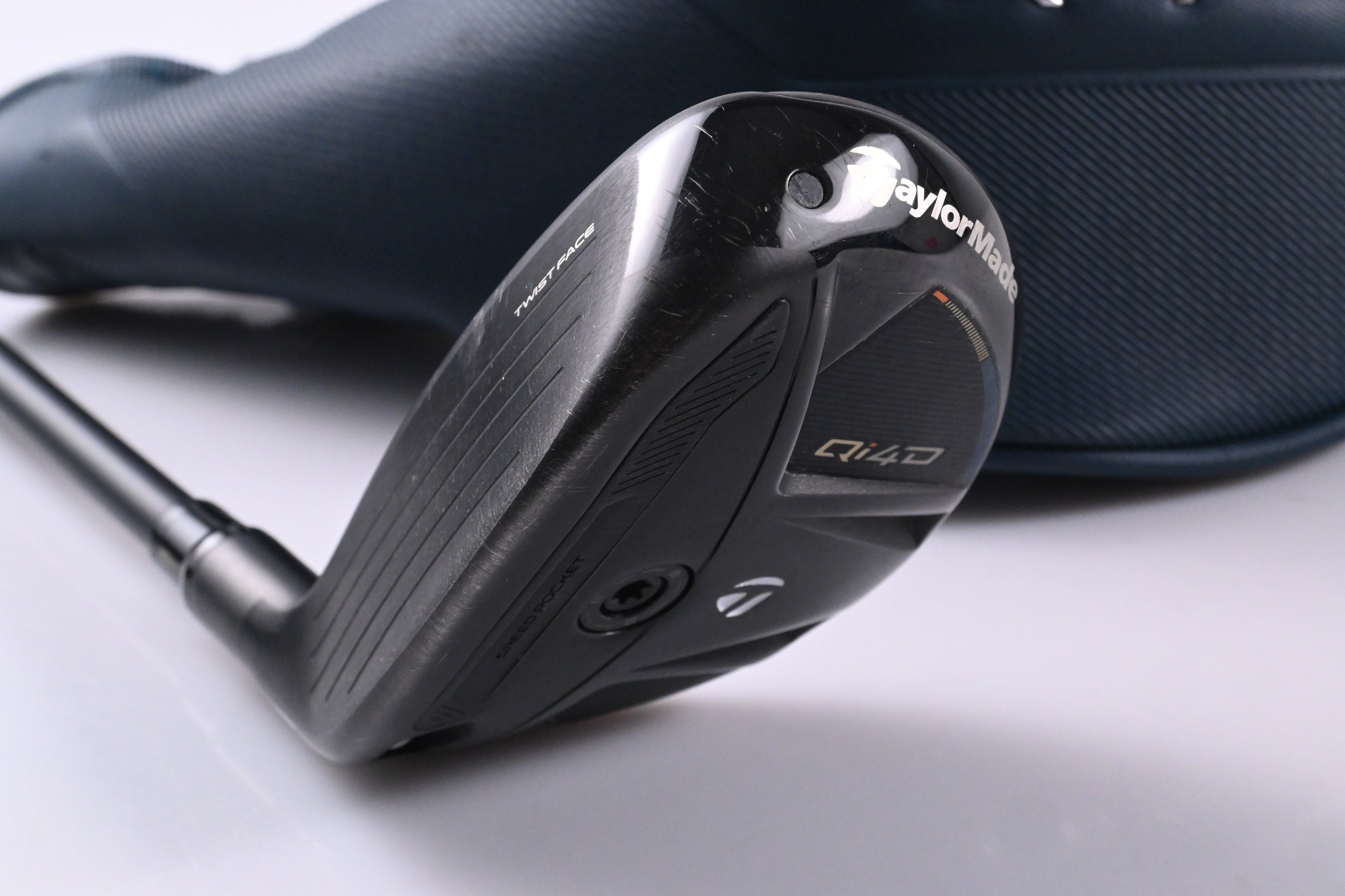 Left Hand Taylormade Qi4D #3 Hybrid / 19 Degree / Stiff Flex Accra Tour Z Green