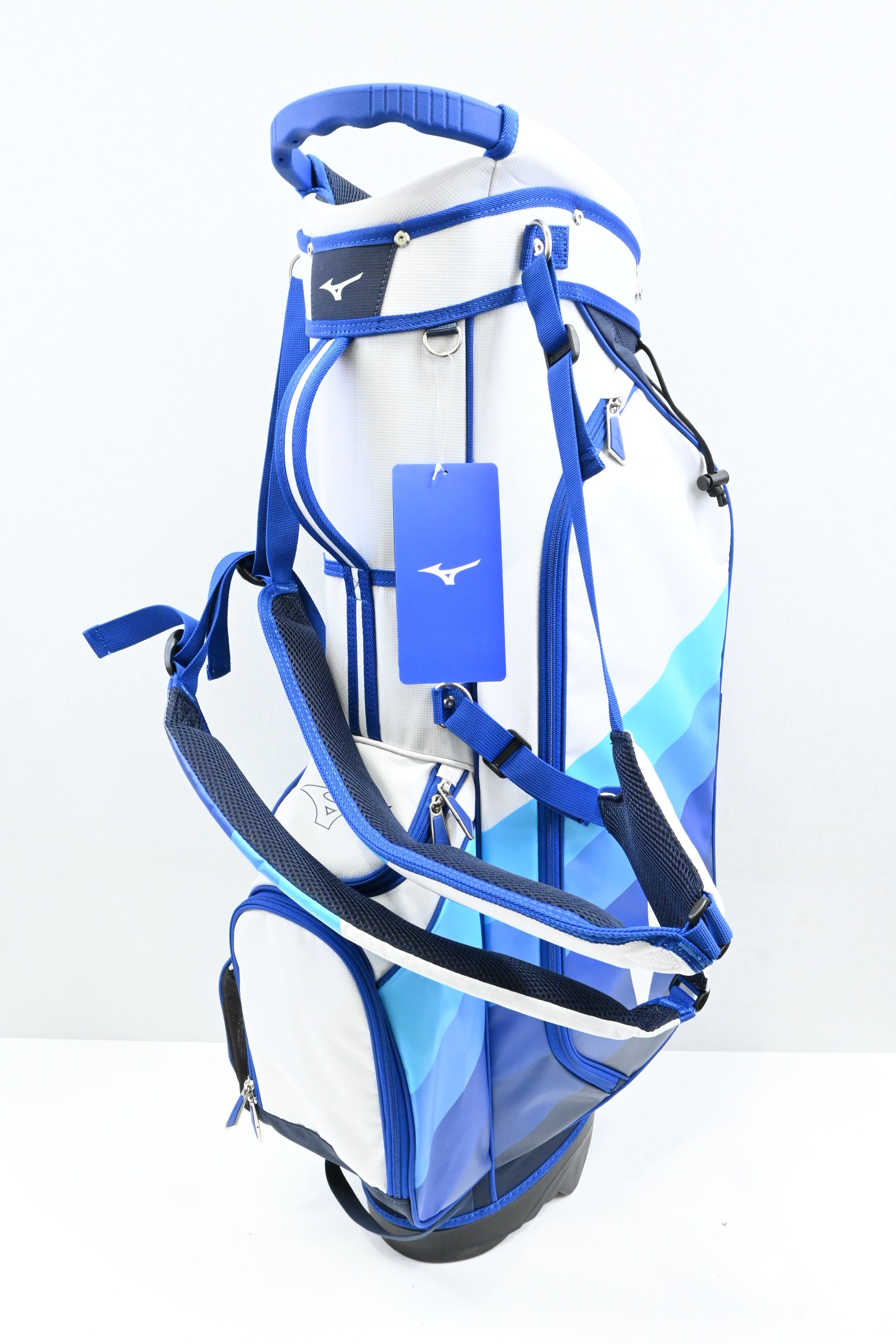 Mizuno Stand Bag / 4-Way / White, Blue