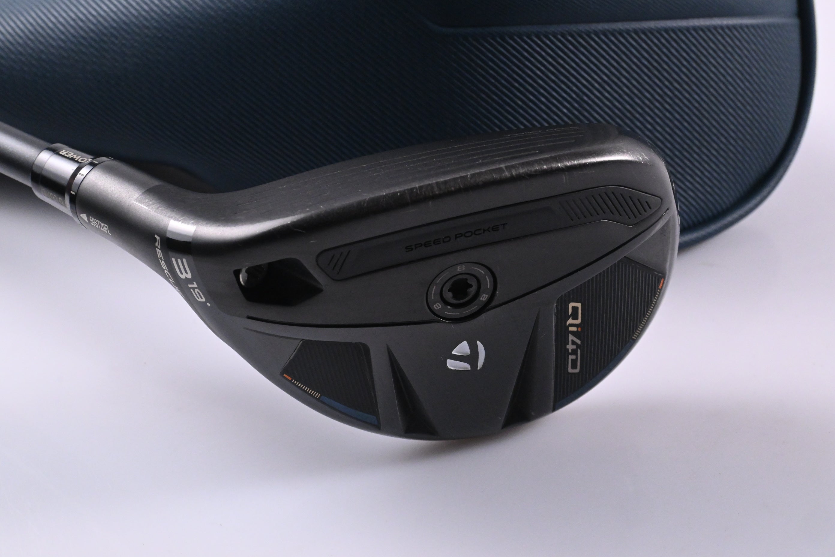 Left Hand Taylormade Qi4D #3 Hybrid / 19 Degree / Stiff Flex Accra Tour Z Green