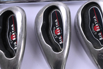 Left Hand Callaway Big Bertha 2004 Irons / 4-PW+GW+SW / Uniflex Callaway Shafts