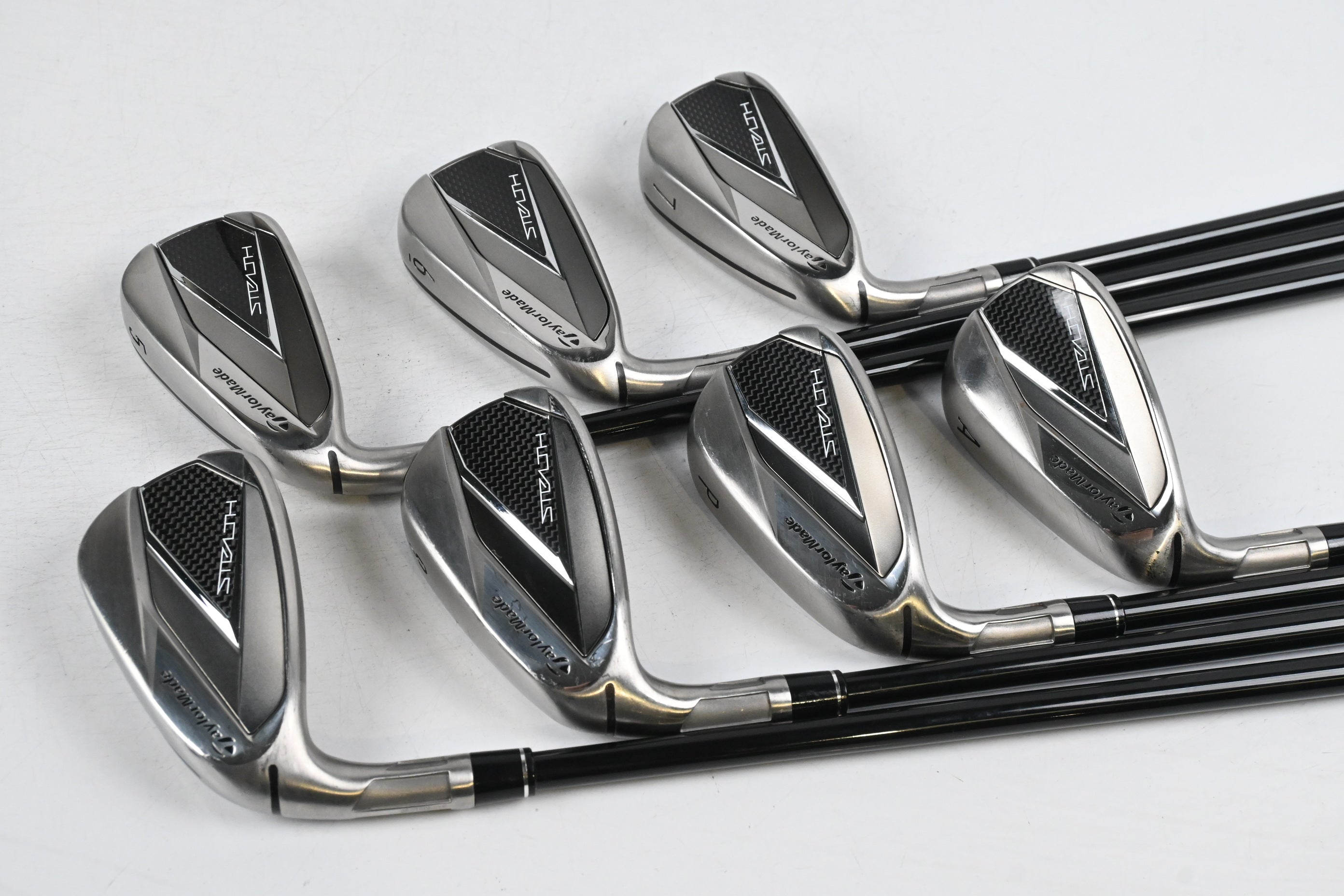 Left Hand Taylormade Stealth Irons / 5-PW+GW / Regular Flex Ventus Red 6 Shafts