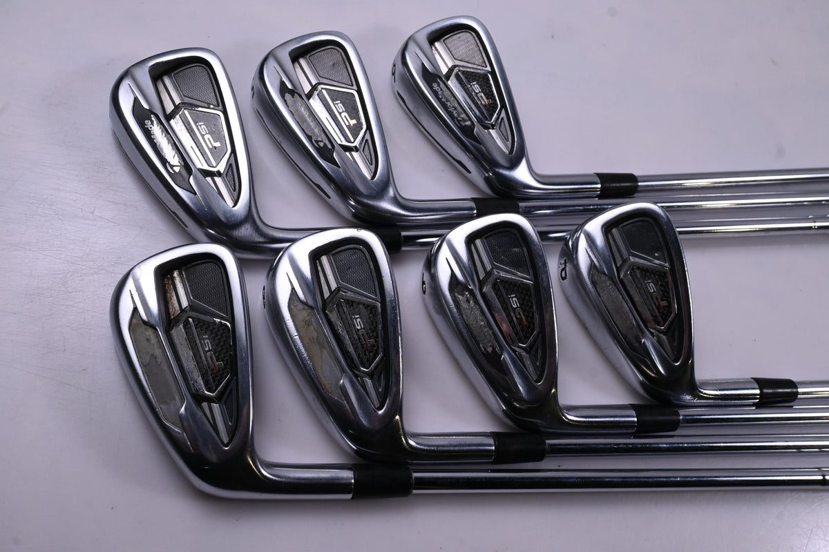 Left Hand Taylormade PSi Irons / 4-PW / Stiff Flex Reax 90 Shafts