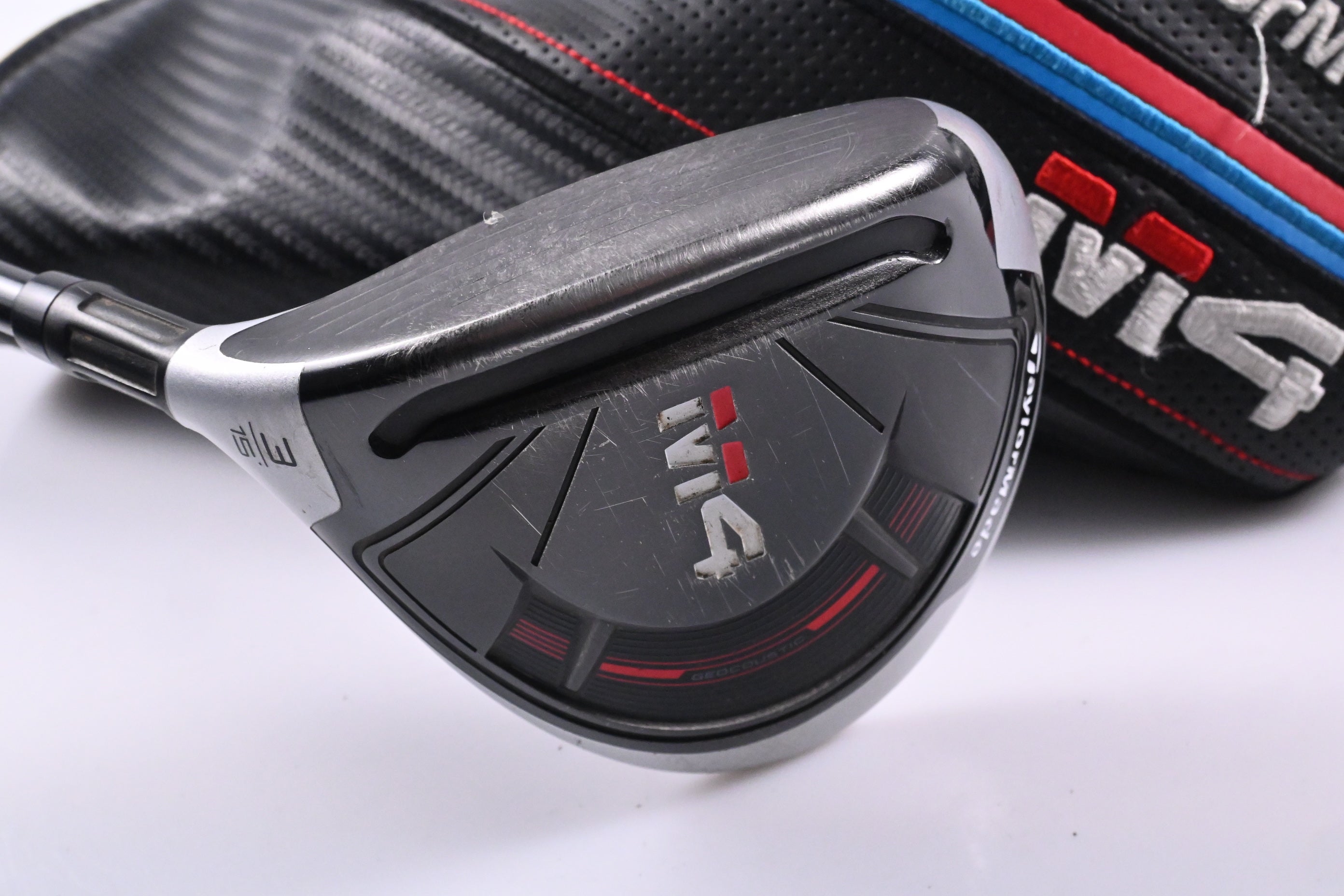 Left Hand Taylormade M4 #3 Wood / 15 Degree / Regular Flex Atmos Red 5 Shaft
