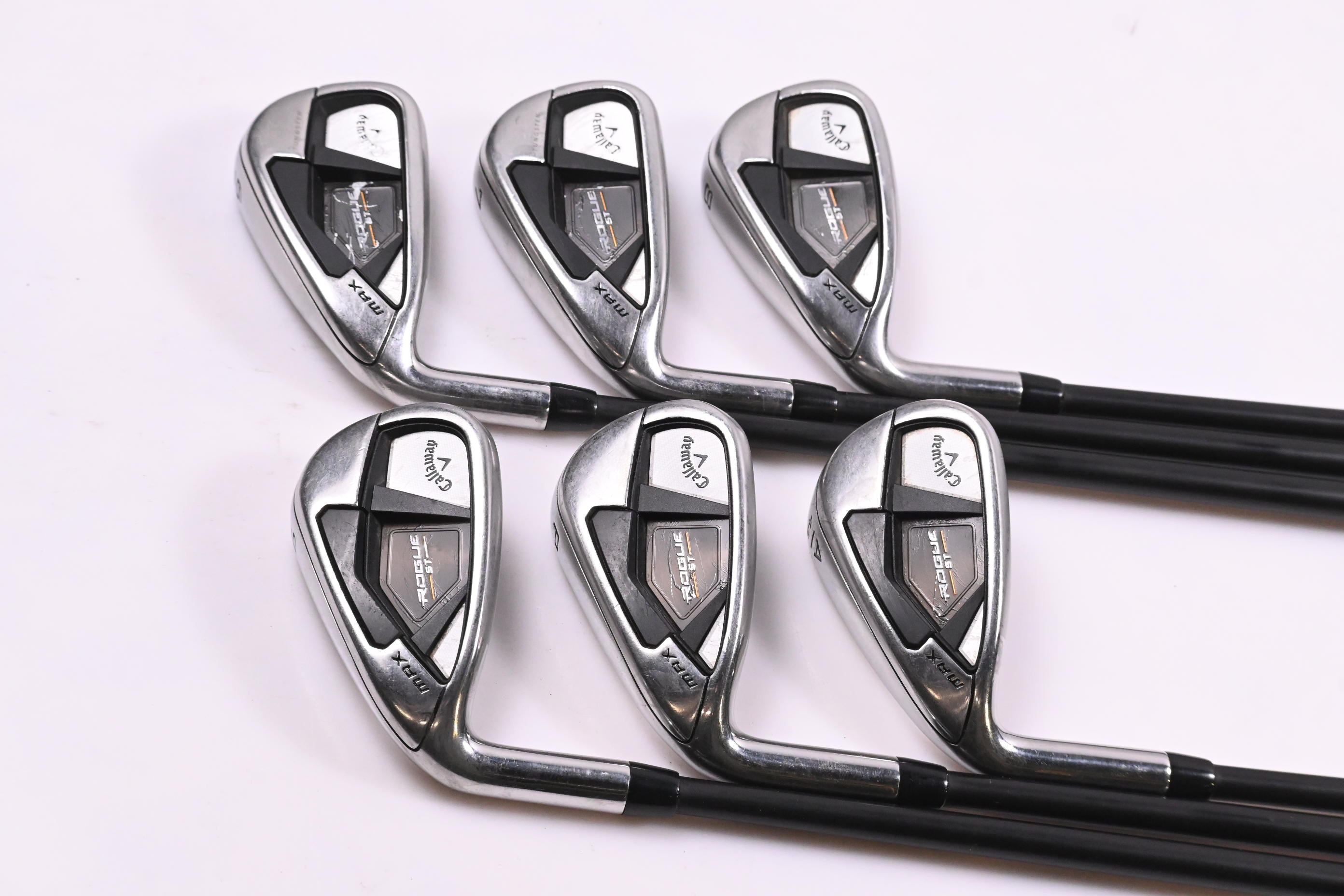 Left Hand Callaway Rogue ST Max Irons / 6-PW+GW / Senior Flex Cypher 50 Shafts
