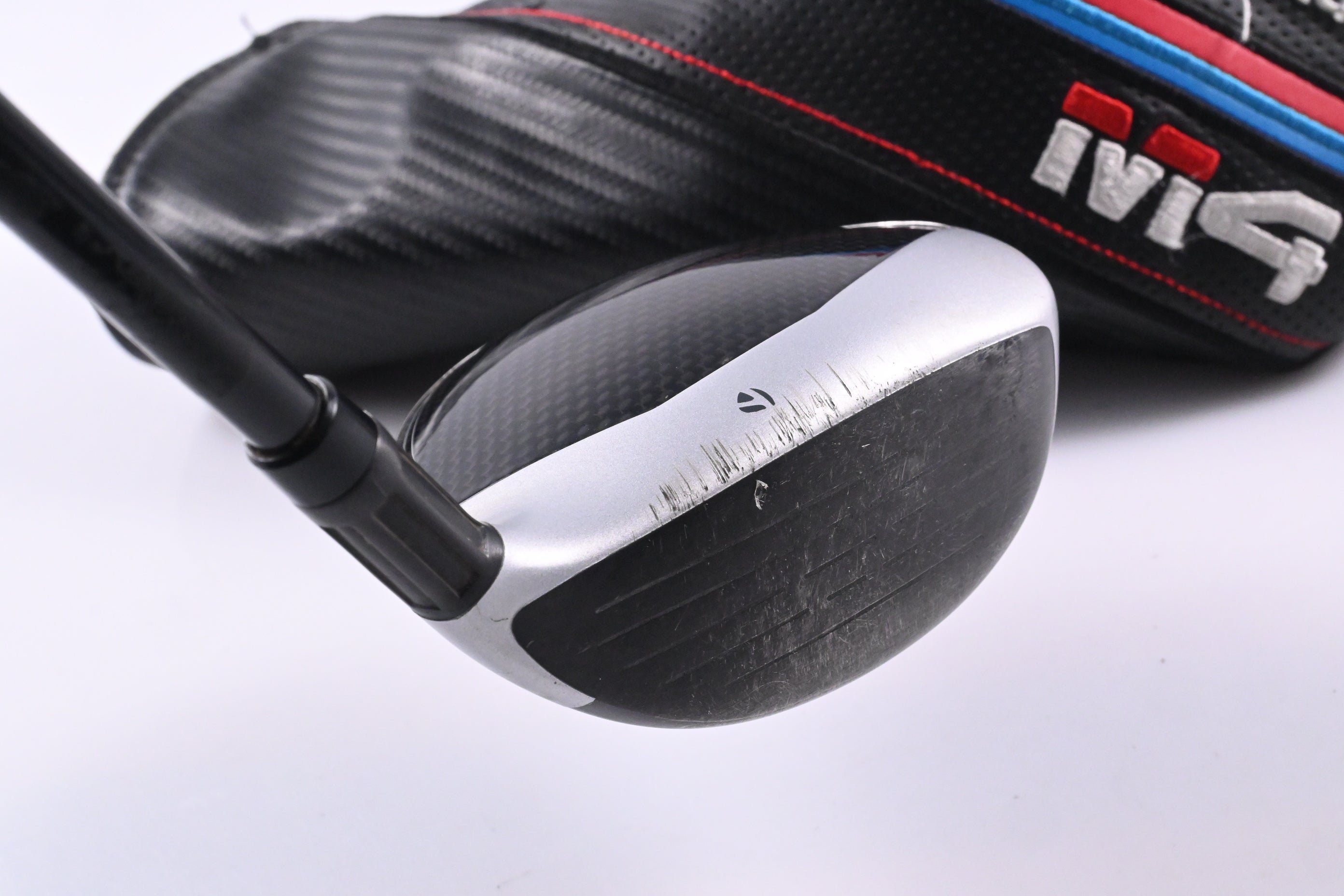 Left Hand Taylormade M4 #3 Wood / 15 Degree / Regular Flex Atmos Red 5 Shaft