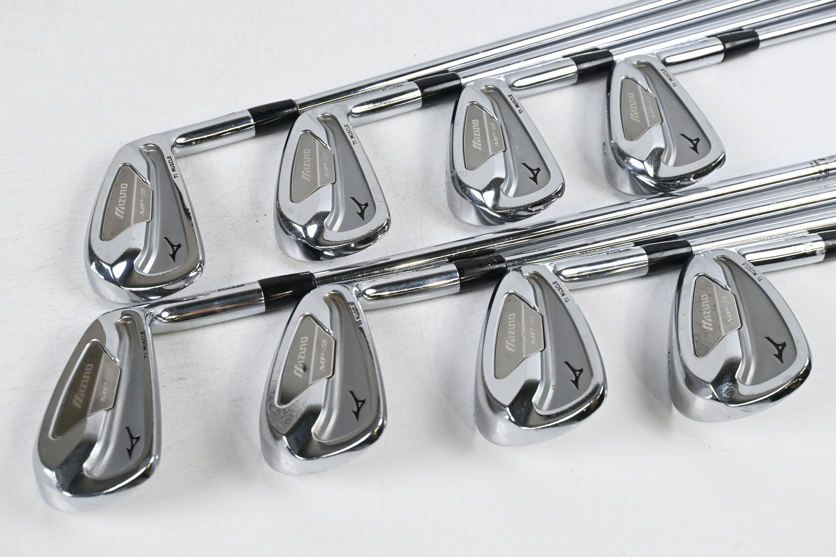 Mizuno MP-59 Irons / 3-PW / Regular Flex Dynalite Gold XP R300 Shafts