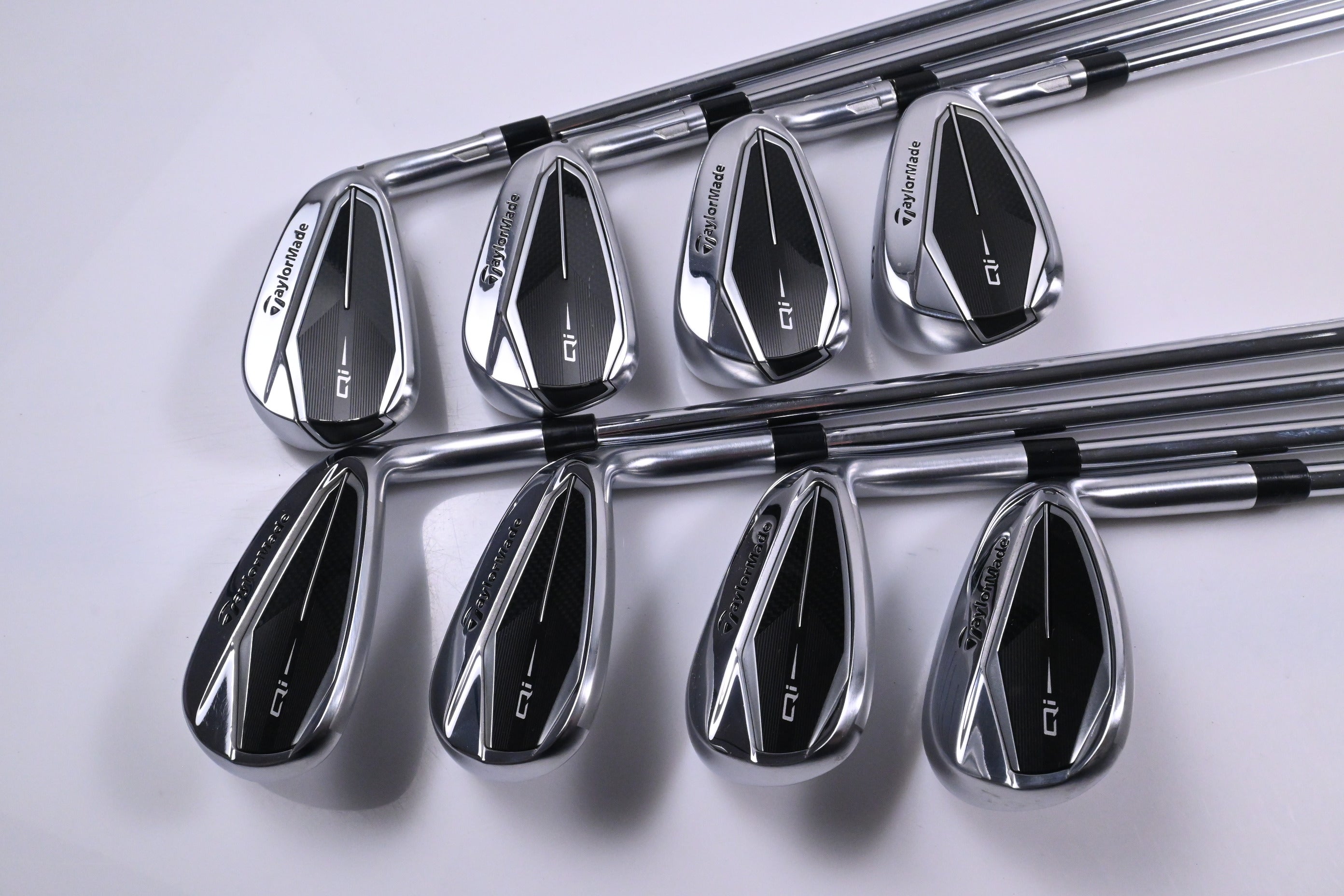 Taylormade Qi Irons / 5-PW+AW+SW / Stiff Flex KBS MAX MT 85 Shafts