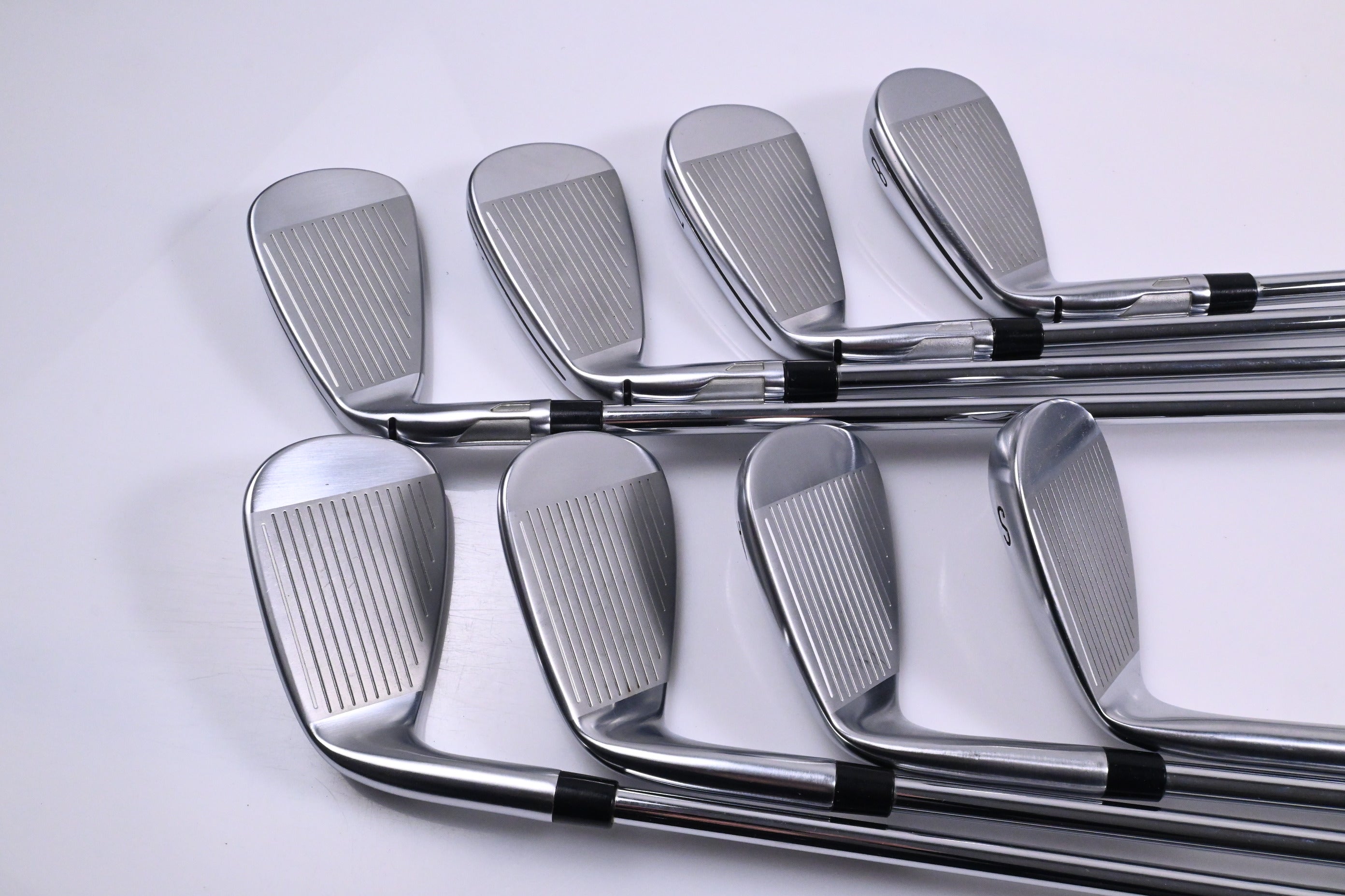 Taylormade Qi Irons / 5-PW+AW+SW / Stiff Flex KBS MAX MT 85 Shafts
