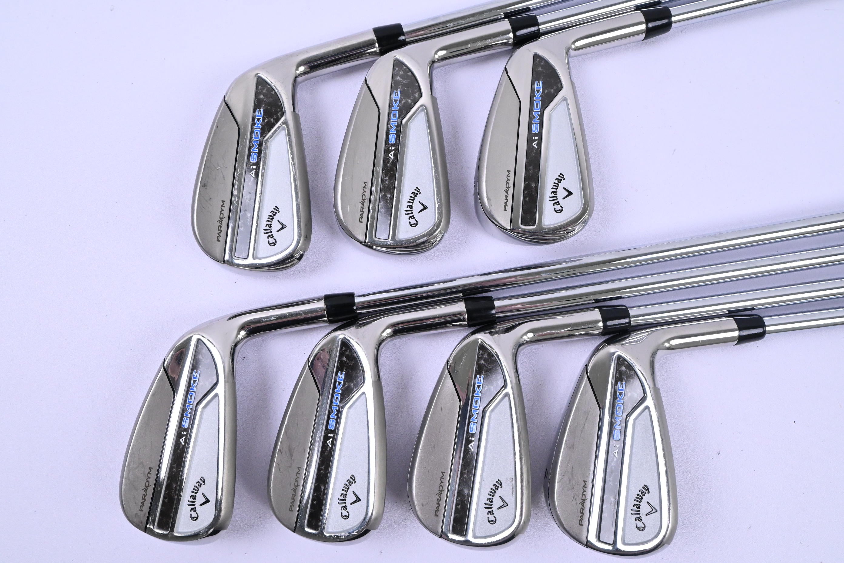 Callaway Paradym Ai Smoke Irons / 4-PW / Stiff Flex Elevate MPH 95 Shafts