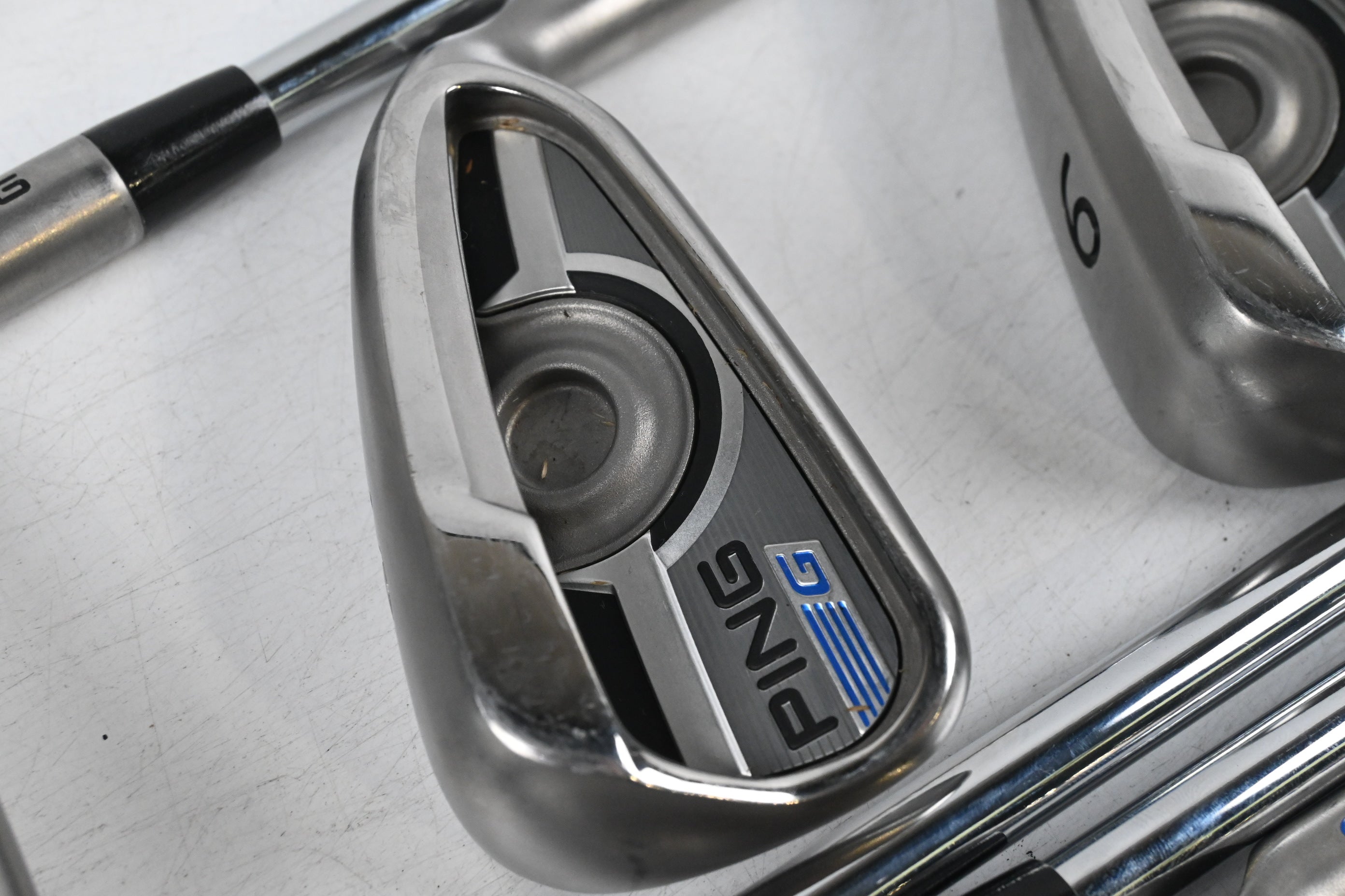Ping G Series Irons / 4-PW / Blue Dot / Regular Flex Ping AWT 2.0 Shafts