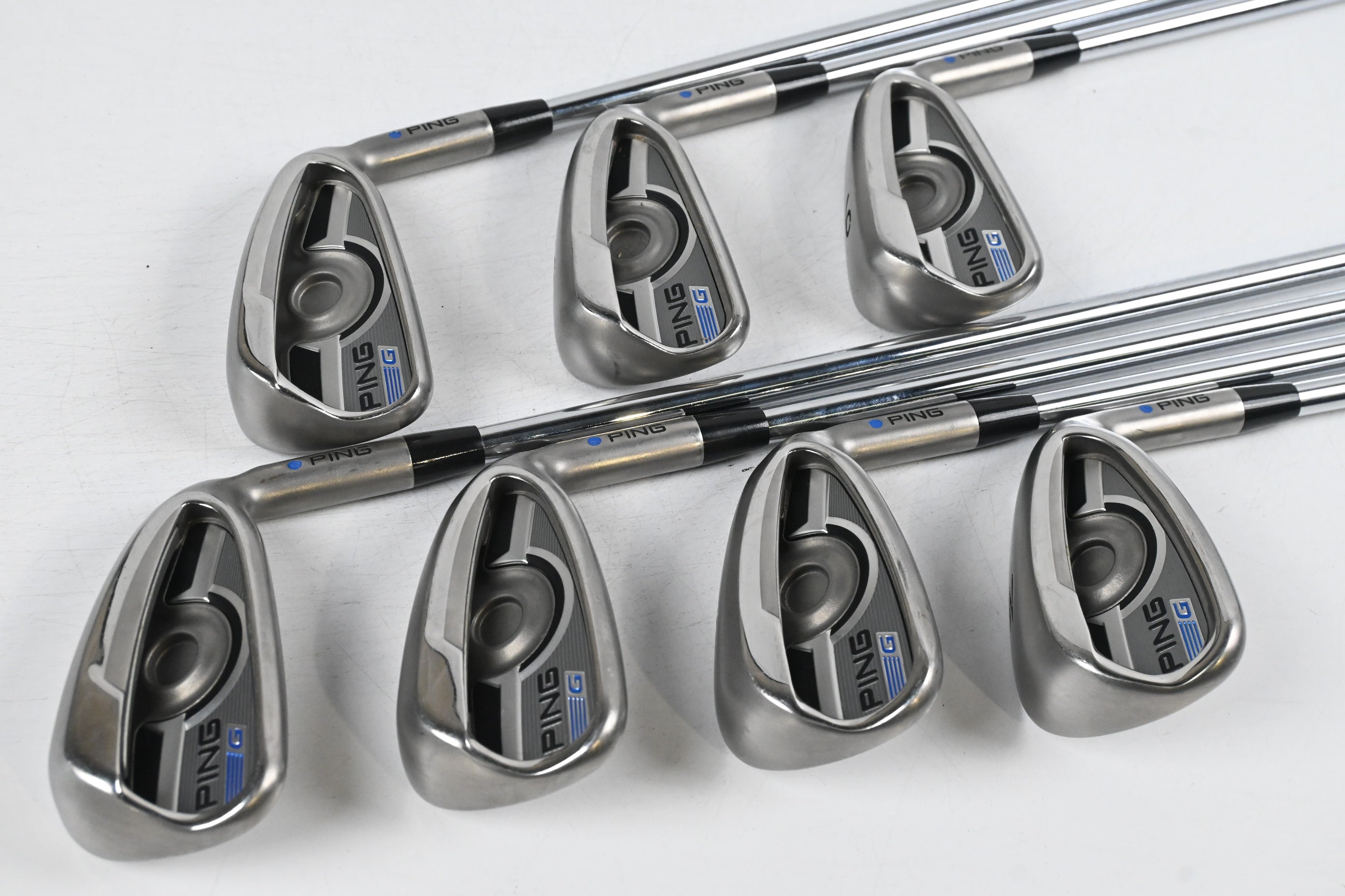 Ping G Series Irons / 4-PW / Blue Dot / Regular Flex Ping AWT 2.0 Shafts