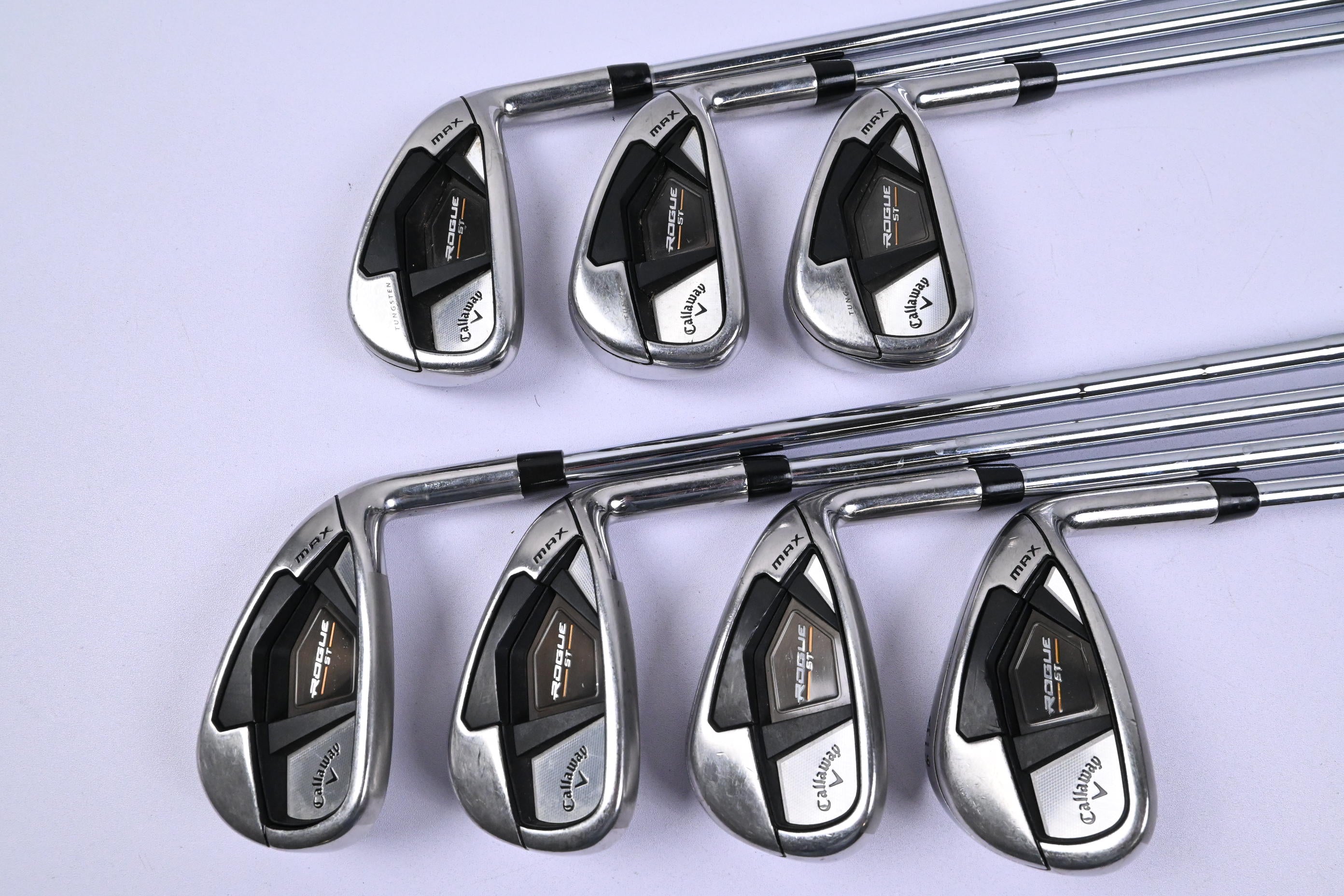 Callaway Rogue ST Max Irons / 5-PW+GW / Stiff Flex Elevate MPH 95 Shafts