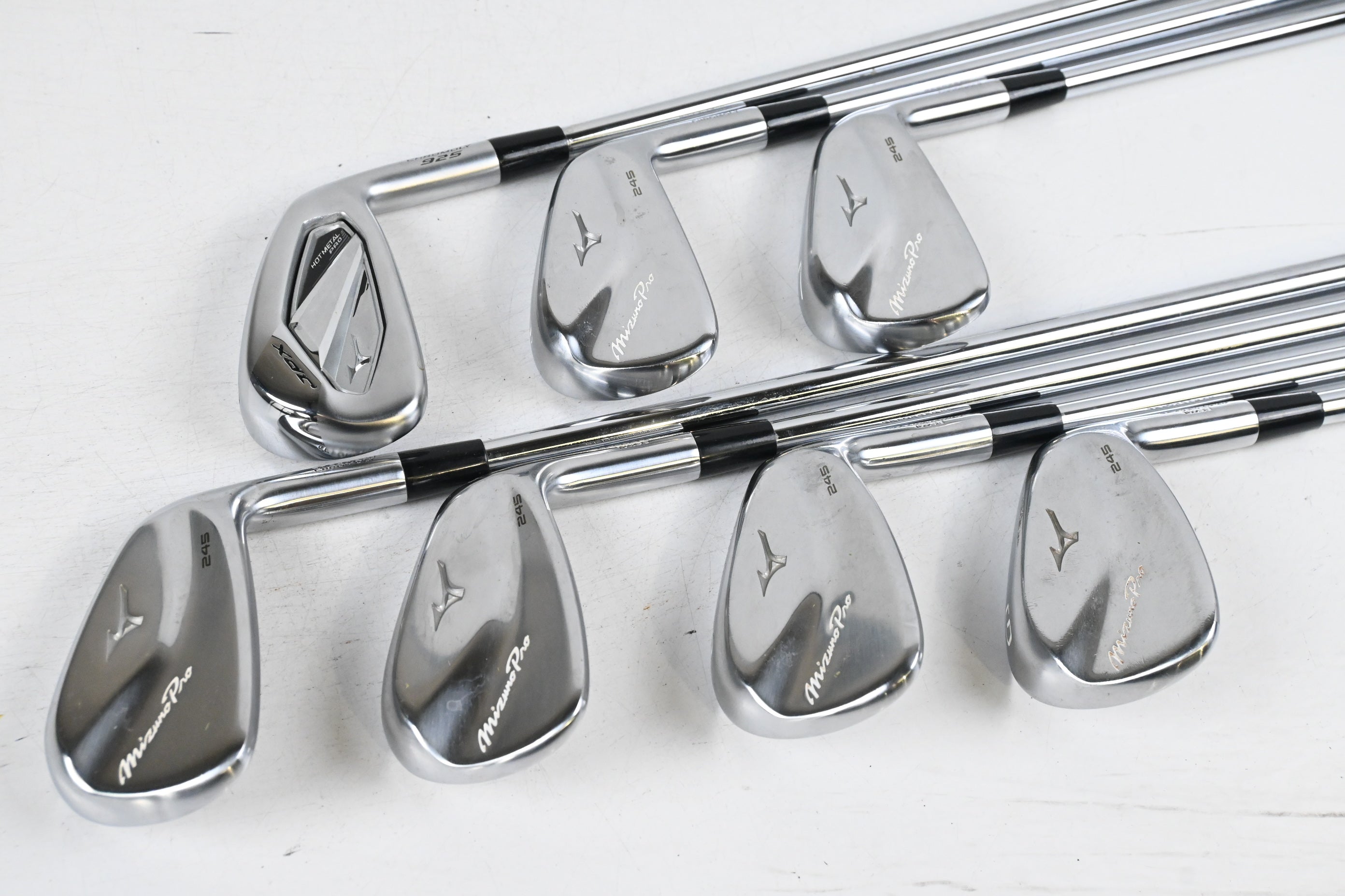 Mizuno Pro 245/JPX Hot Metal Pro Combo Irons / 5-PW+GW / X-Flex Project X Rifle