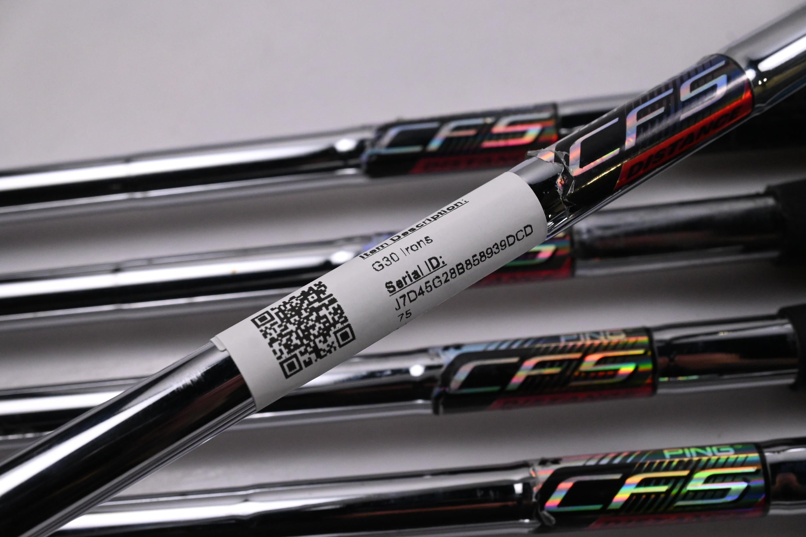 Ping G30 Irons / 4-PW+SW / Orange Dot / Regular Flex Ping CFS Distance