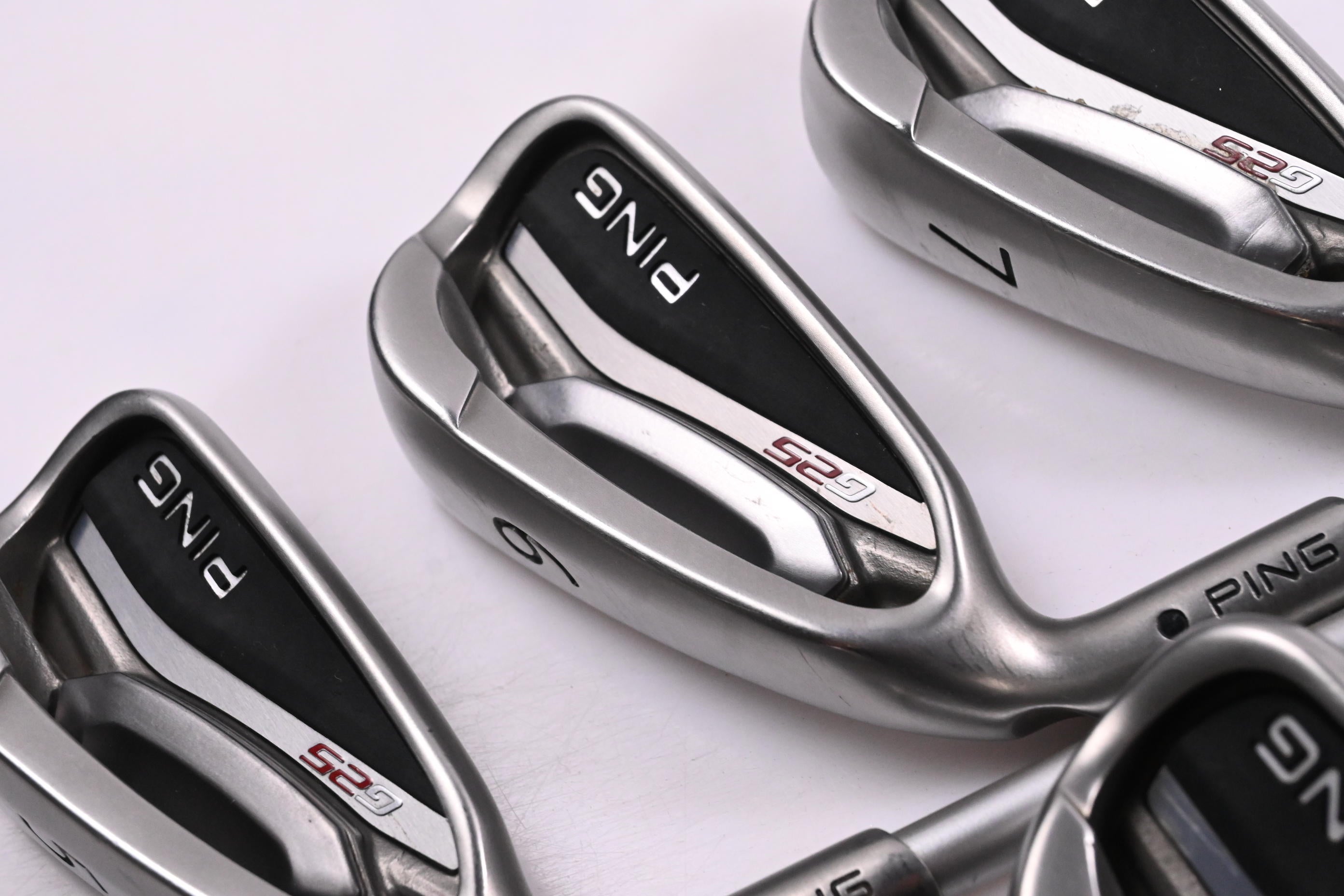 Left Hand Ping G25 Irons / 5-PW / Black Dot / Regular Flex Ping TFC 360