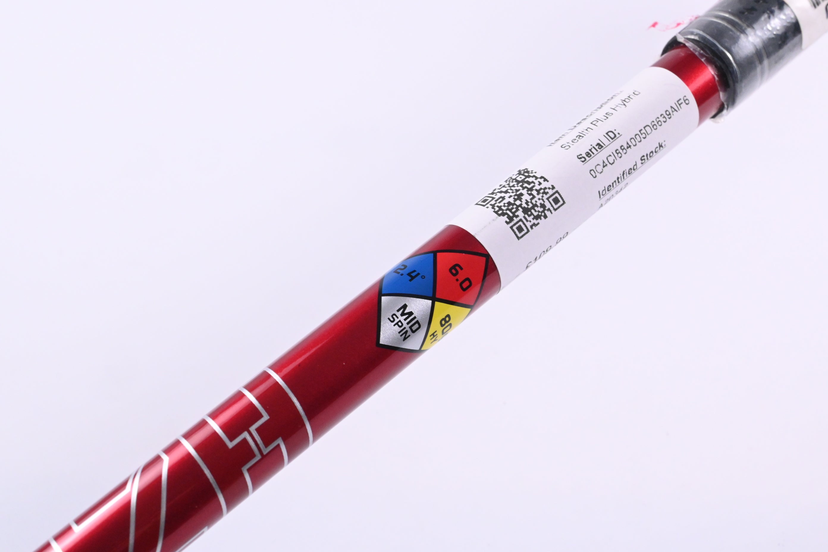 Left Hand Taylormade Stealth Plus #4 Hybrid / 22 Degree / Stiff Flex HZRDUS