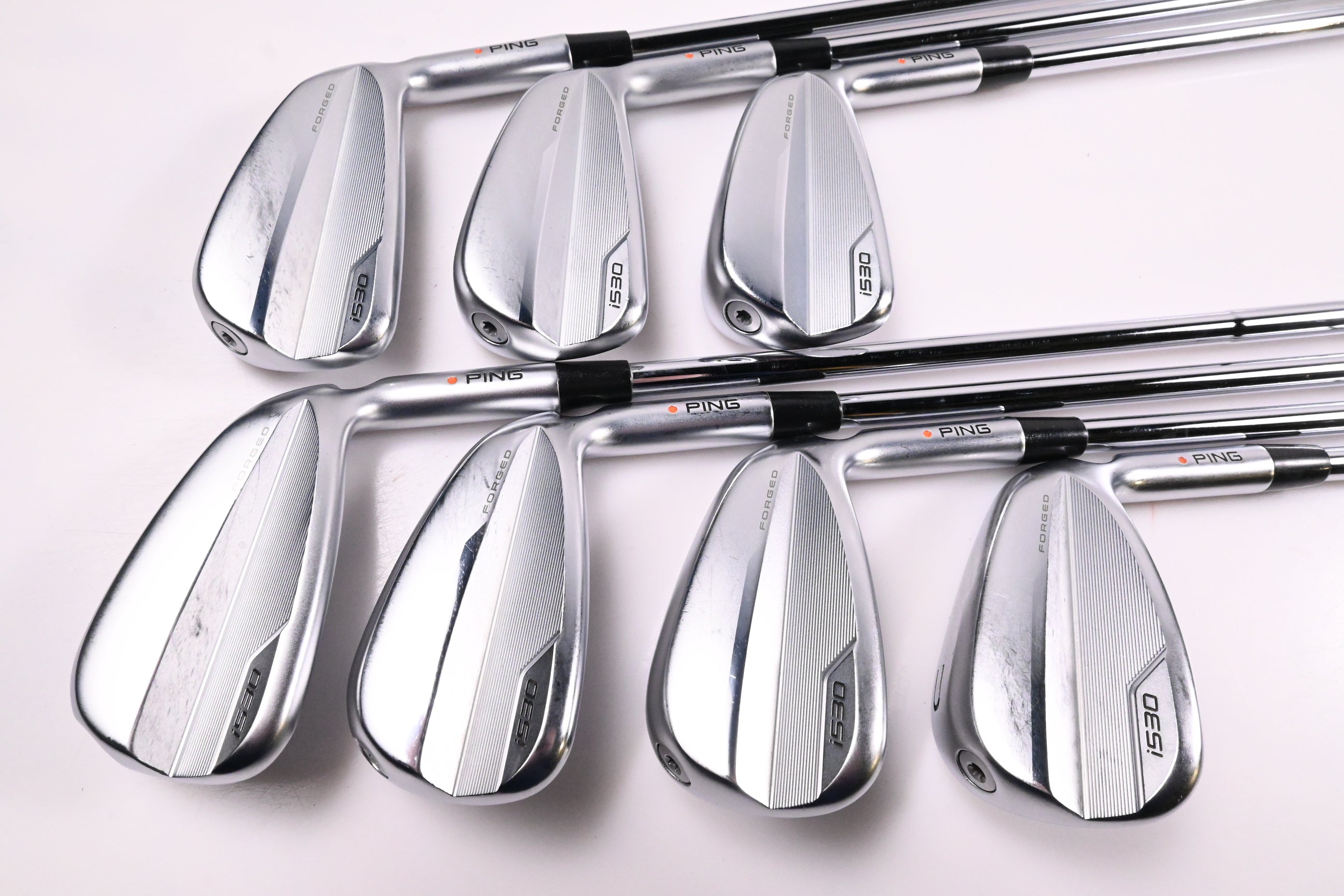 Ping i530 Irons / 5-PW+UW / Orange Dot / Regular Flex Dynamic Gold Mid 100 R300