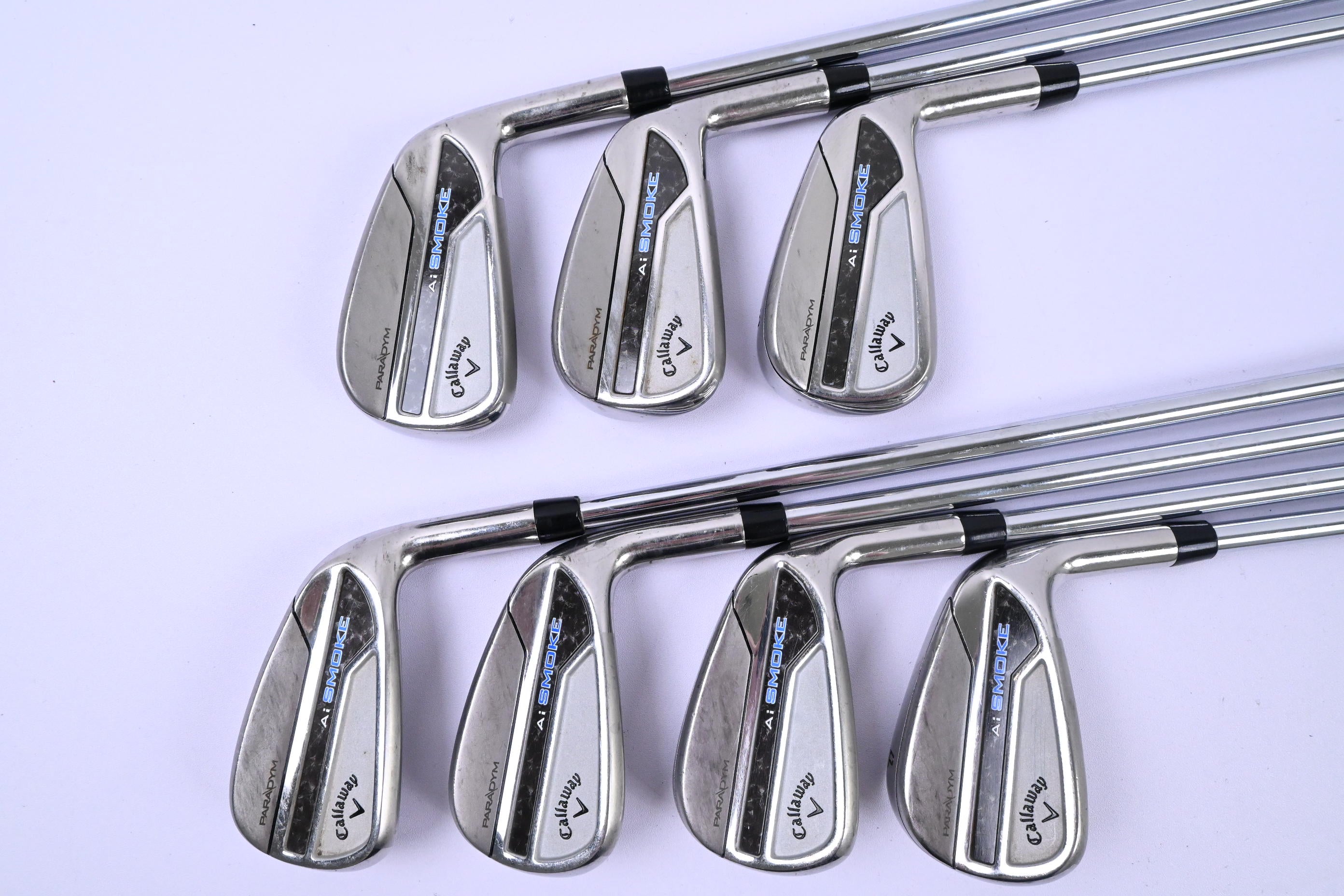 Callaway Paradym Ai Smoke Irons / 4-PW / Stiff Flex Elevate MPH 95 Shafts