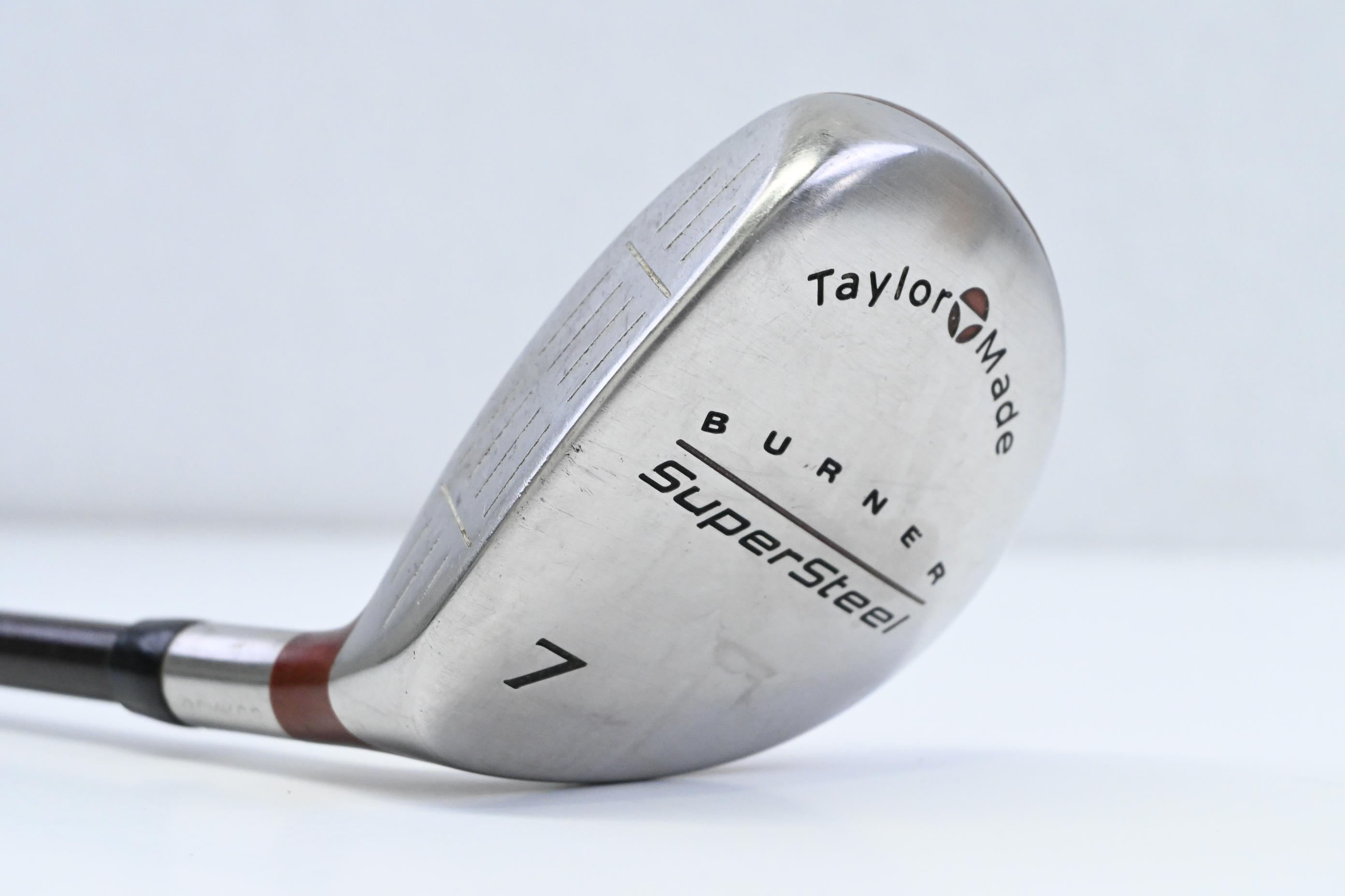 Left Hand Taylormade Supersteel #7 Wood / 21 Degree / Regular Flex Bubble 80