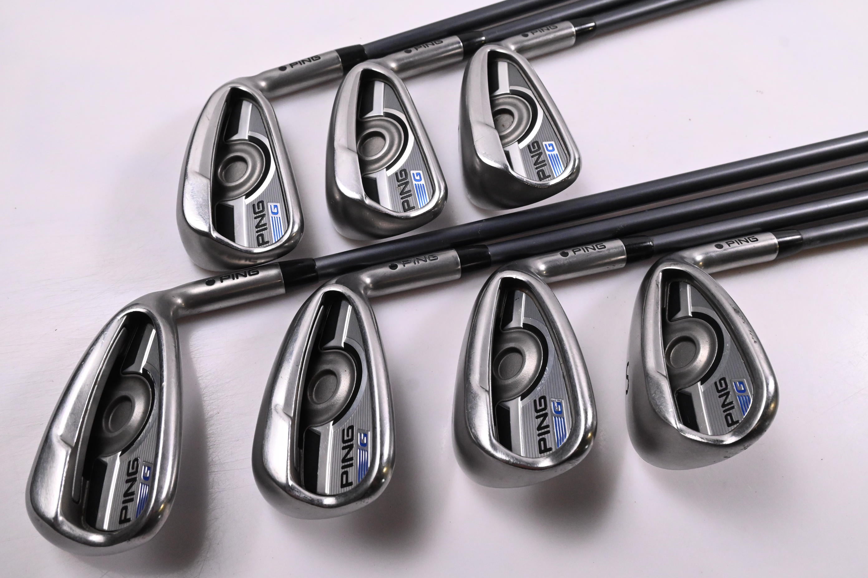 Ping G Series Irons / 5-PW+SW / Black Dot / Regular Flex Ping CFS 70 Shafts