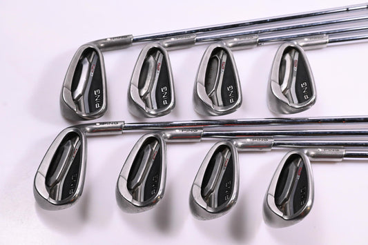 Ping G25 Irons / 5-PW+GW+SW / White Dot / Stiff Flex Ping CFS Shafts