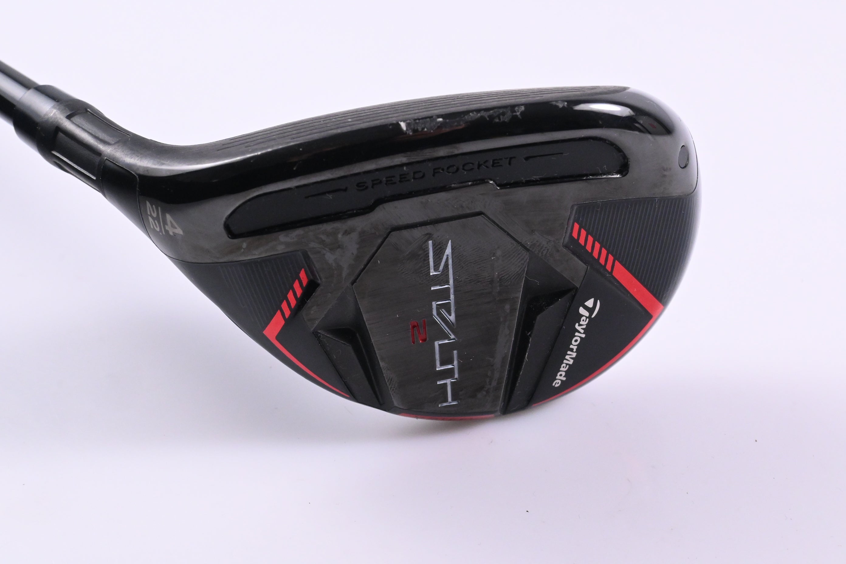 Left Hand Taylormade Stealth 2 #4 Hybrid / 22 Degree / Stiff Flex Ventus TR Red