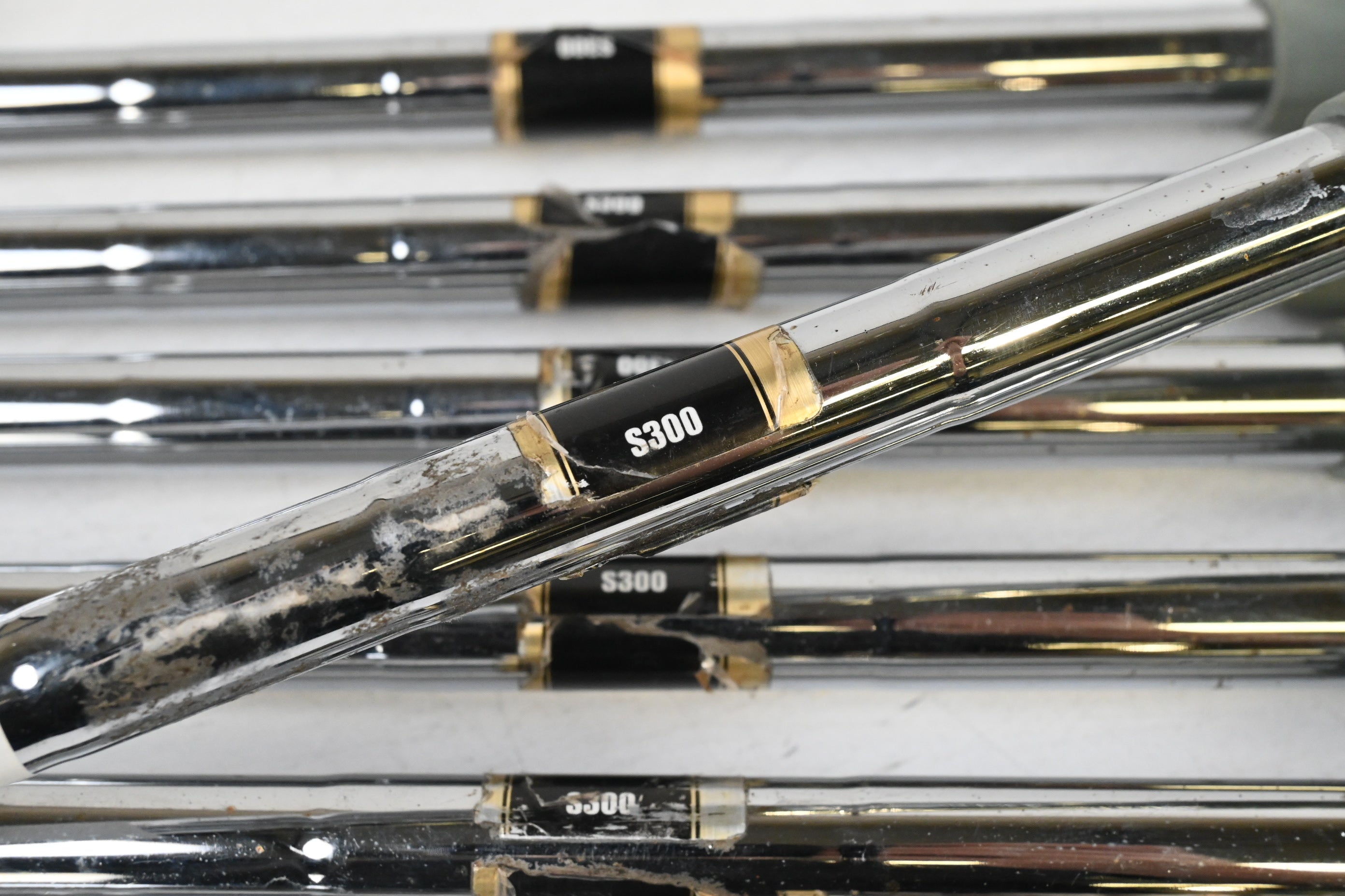 Left Hand Mizuno MP-53 Irons / 4-PW / Stiff Flex Dynalite Gold XP Shafts