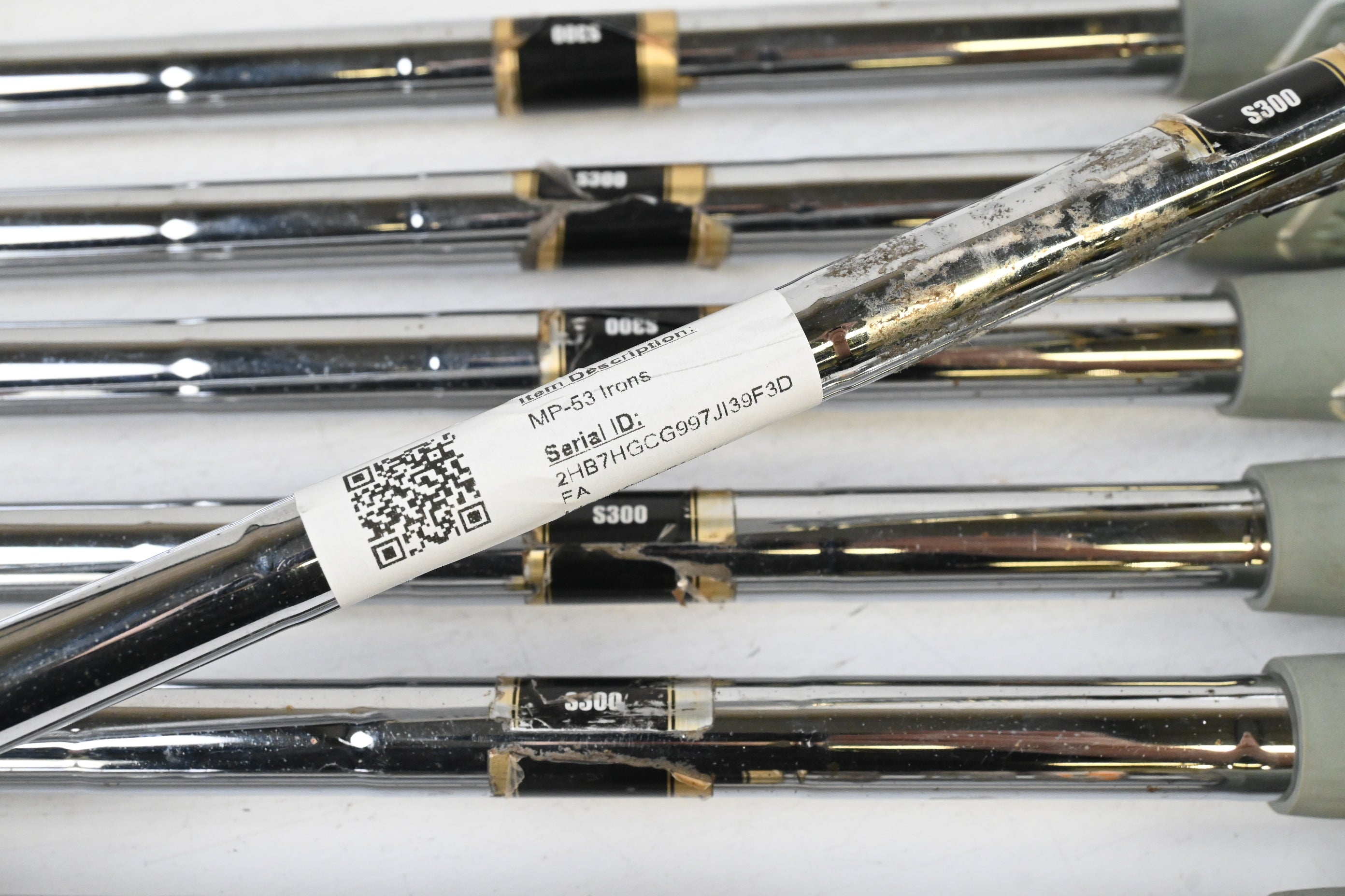 Left Hand Mizuno MP-53 Irons / 4-PW / Stiff Flex Dynalite Gold XP Shafts