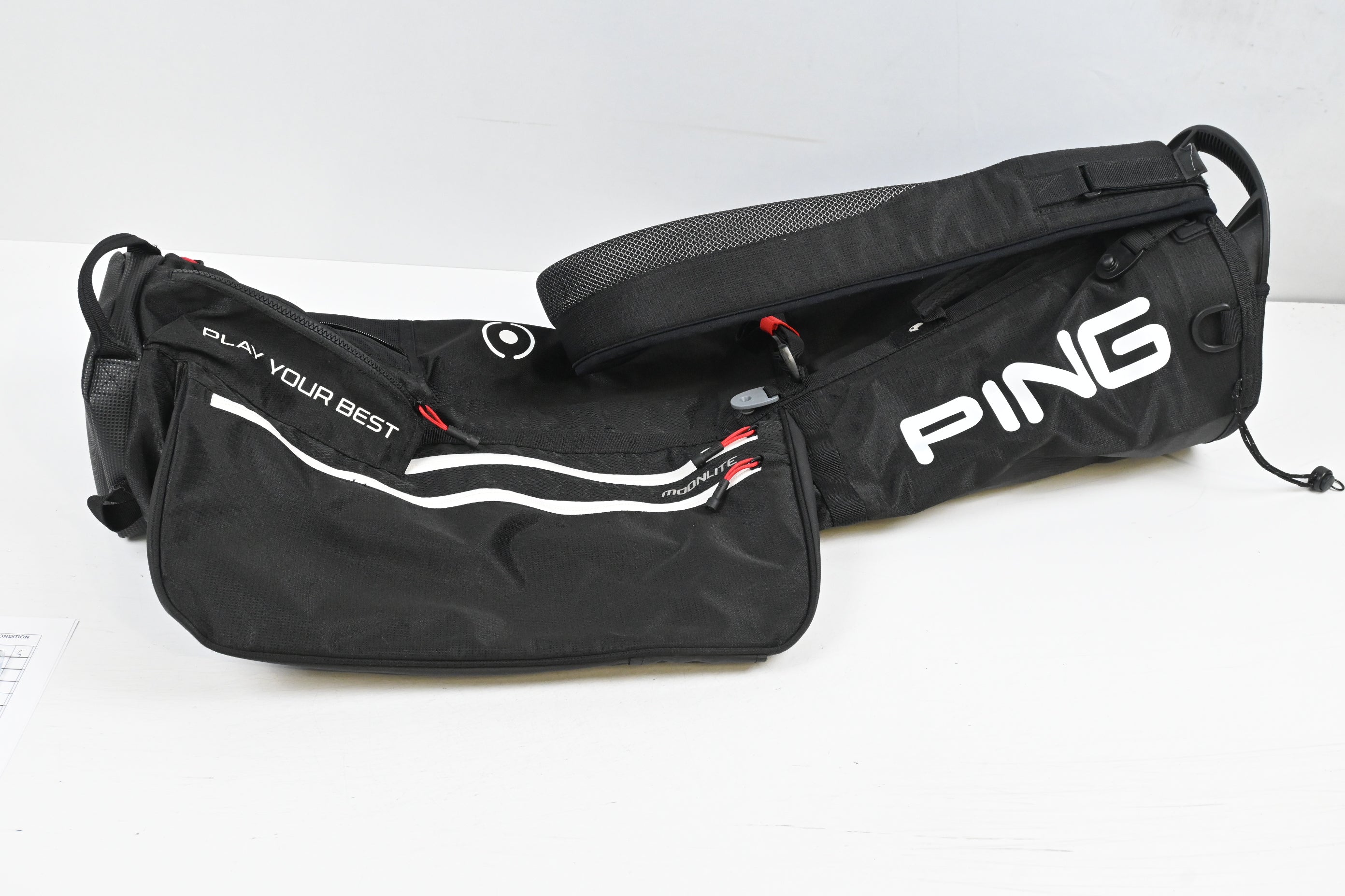 Ping Moonlite Pencil Bag / 4-Way Divider / Black, White & Red