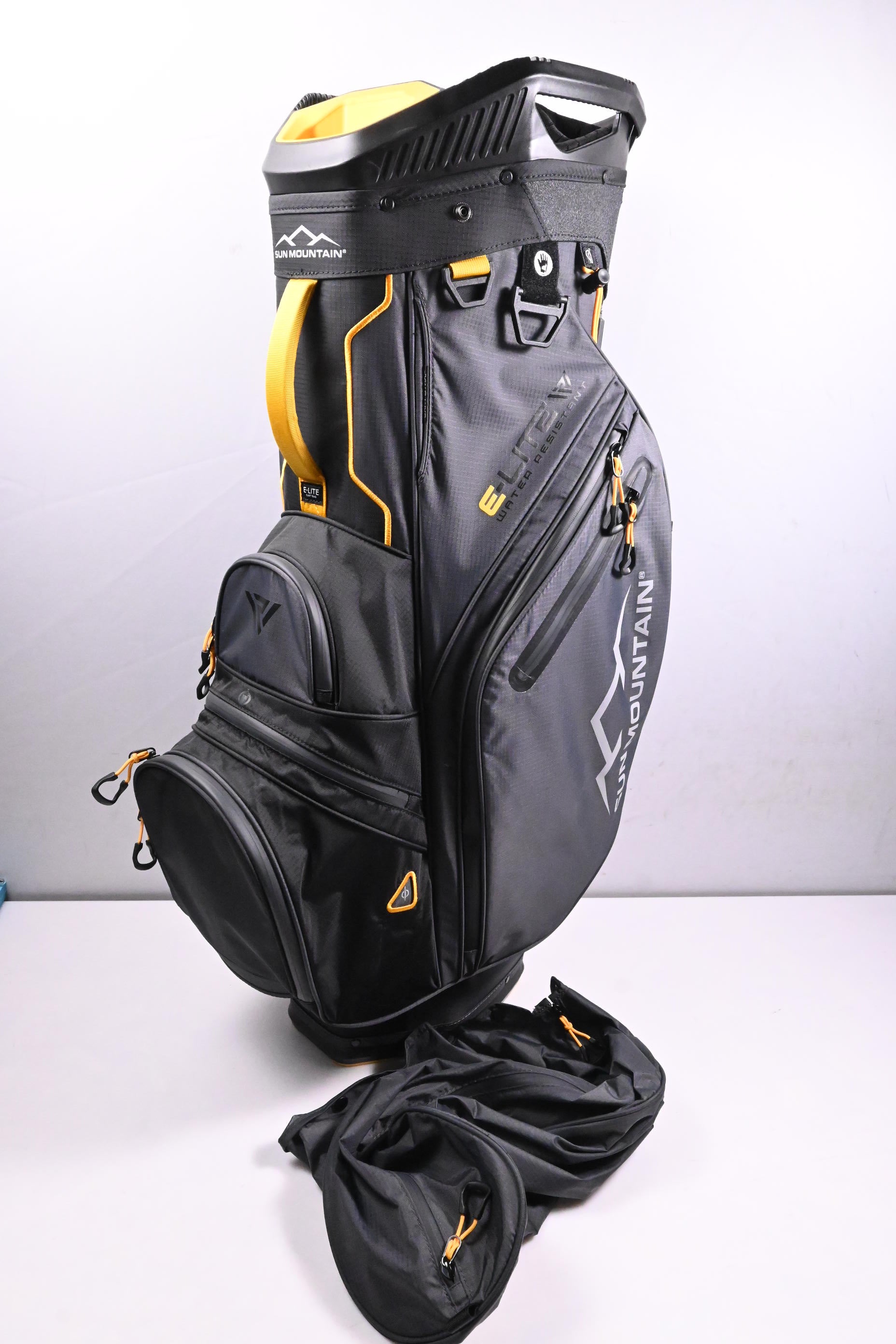 Sun Mountain E-Lite Cart Bag / 14-Way Divider / Grey, Black, Yellow