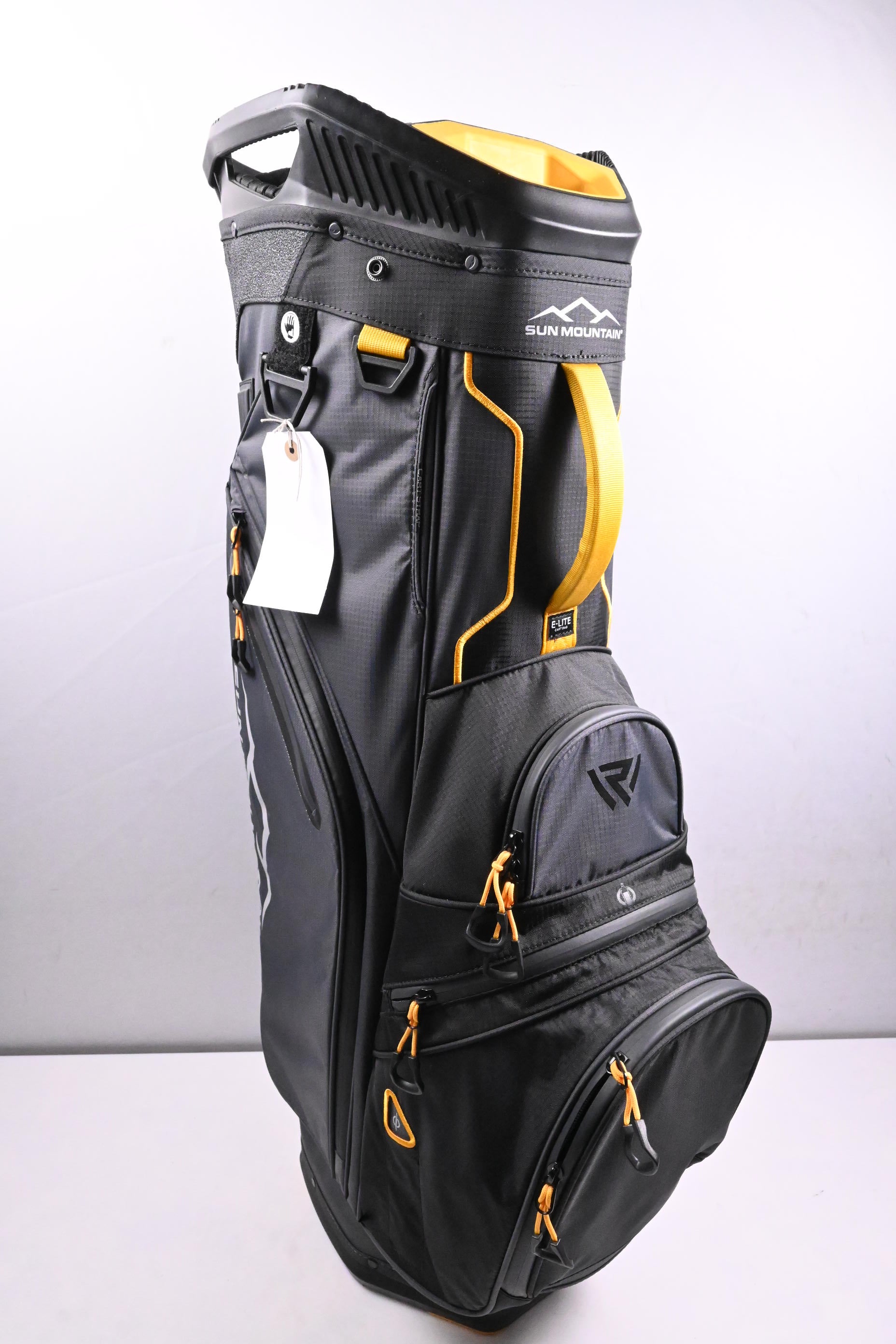 Sun Mountain E-Lite Cart Bag / 14-Way Divider / Grey, Black, Yellow