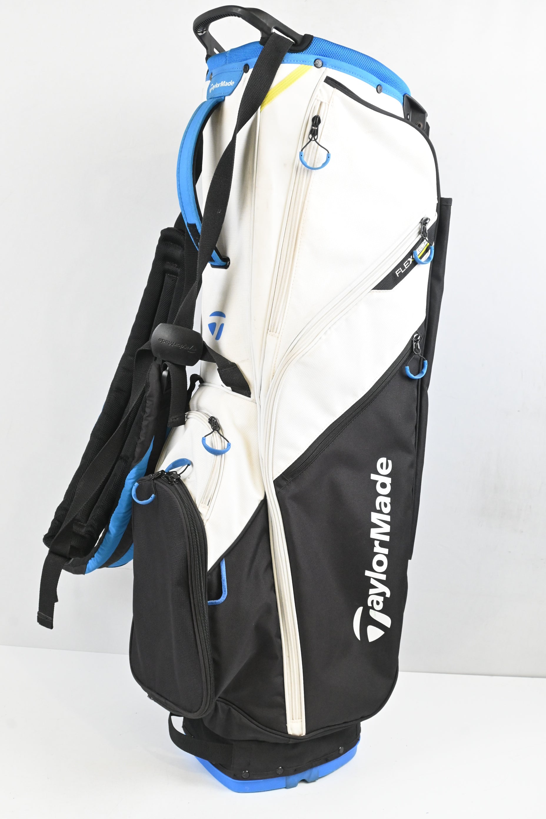 Taylormade Flex Tech Lite Stand Bag / 4-Way Divider / White, Black & Blue