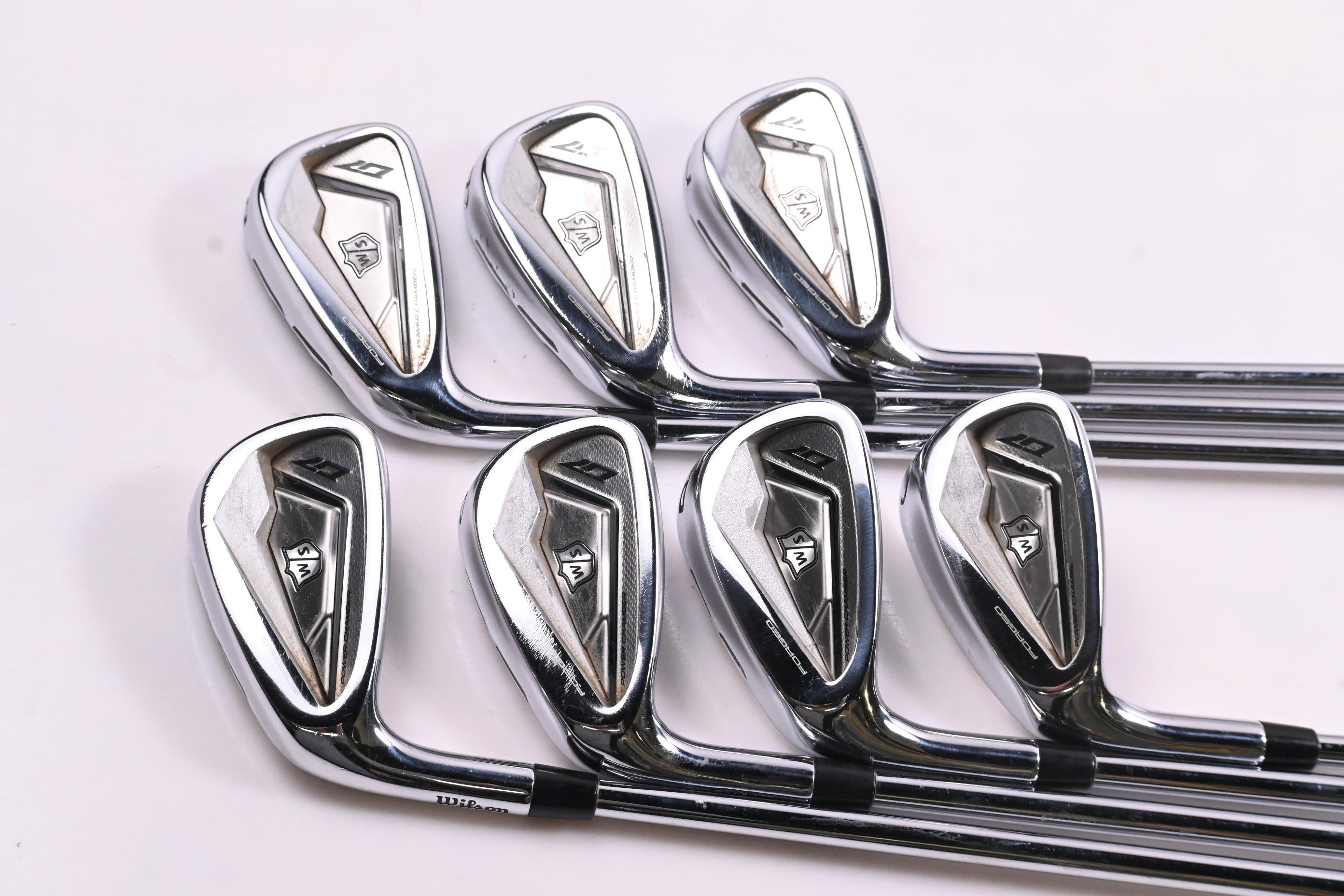 Left Hand Wilson D7 Forged Irons / 5-PW+GW / Regular Flex Dynamic Gold R300