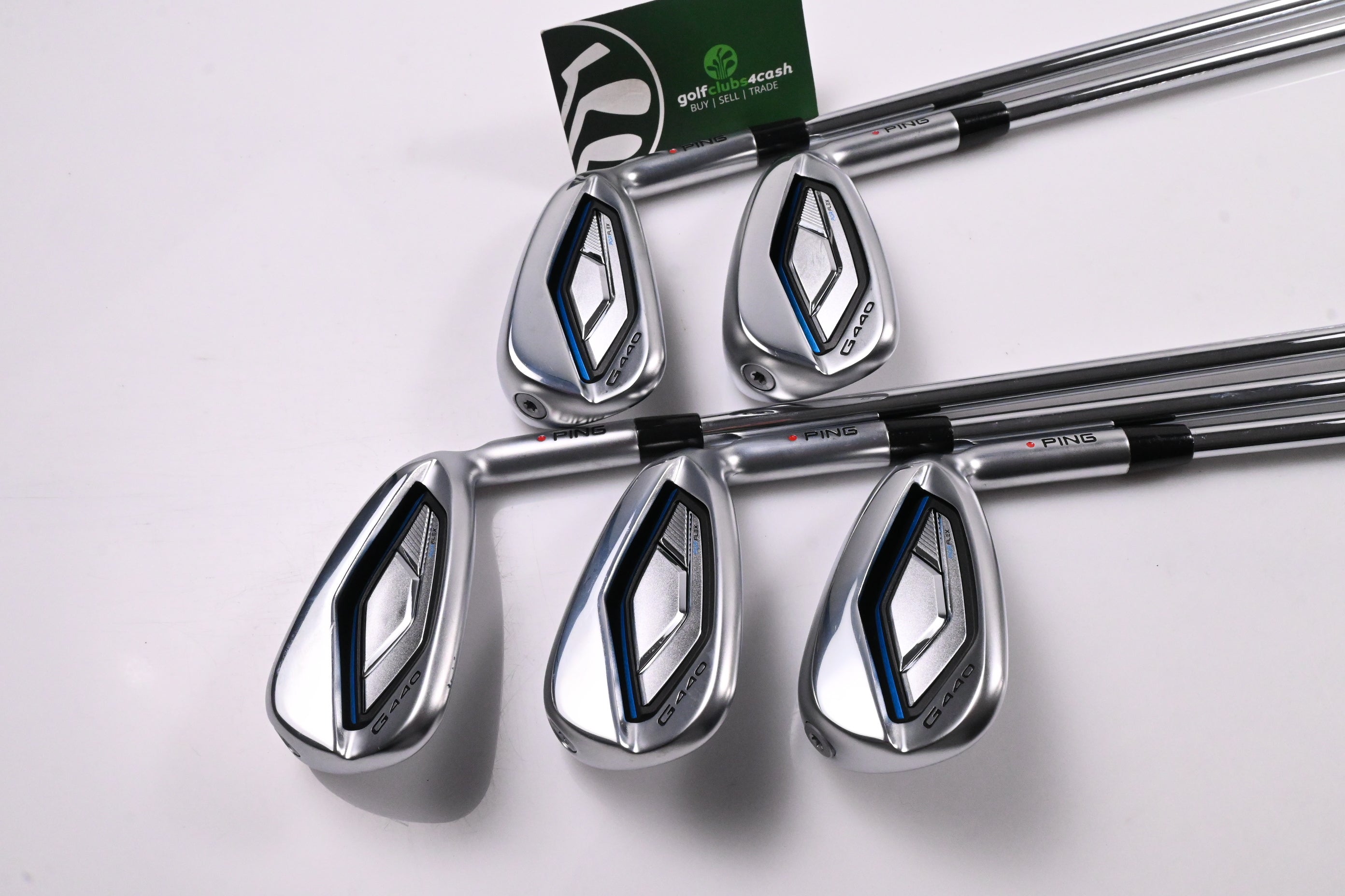 Ping G440 Irons / 7-PW+UW / Stiff Flex Ping AWT 3.0 Shafts